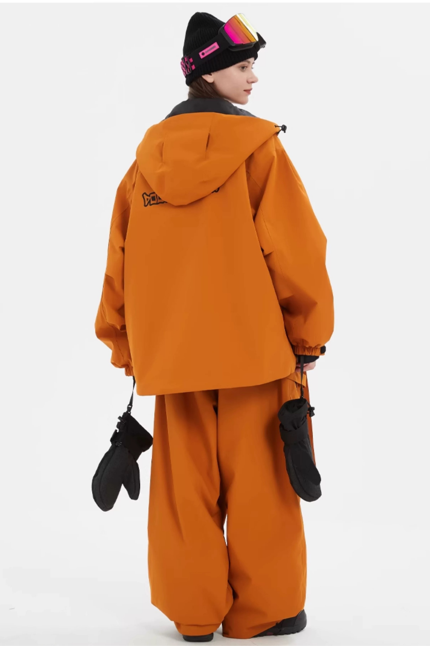 DOOKER Bunny Ear Detachable Bib Pants Snowboard Suit Set