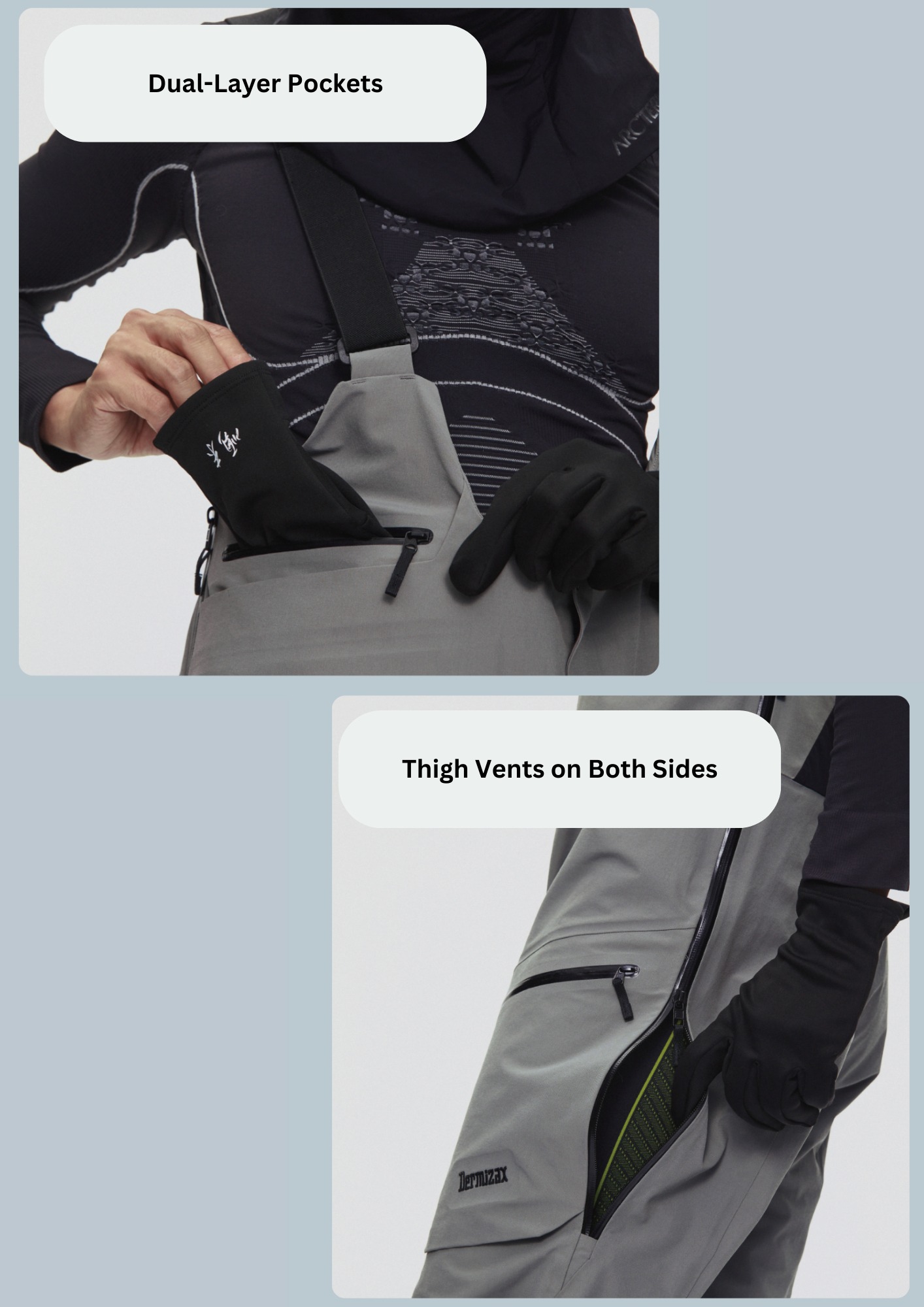 SHUNWEI STUDIO No.7 Dermizax® 3L BIB PANTS - Exile Space