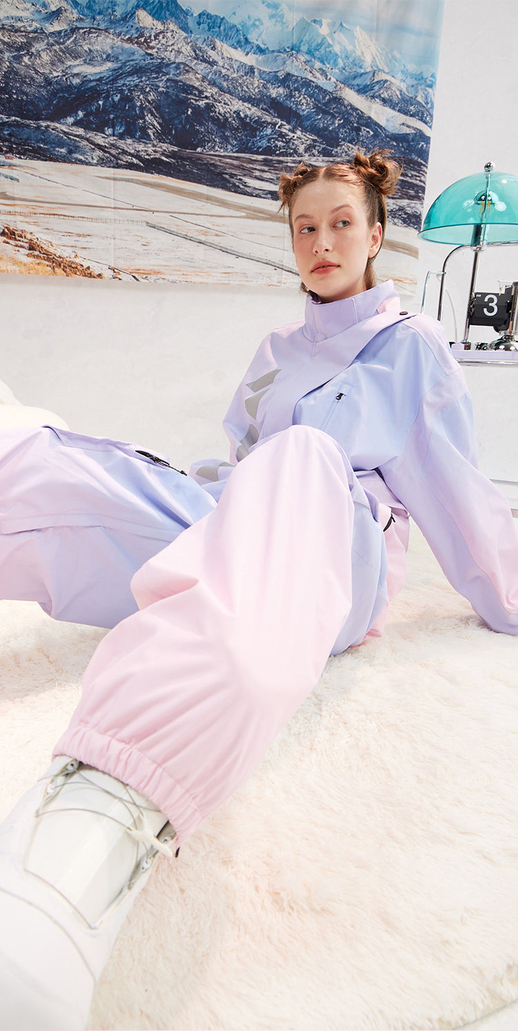 RandomPow Gradient Pink Snow Pants - Exile Space