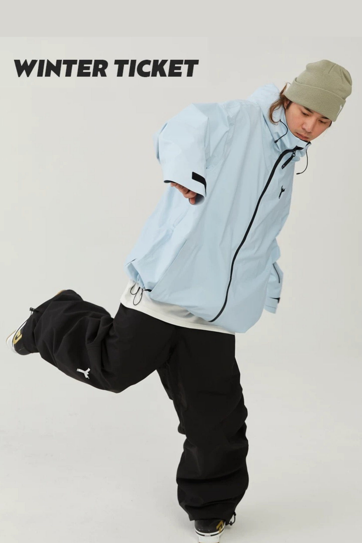 Winter Ticket 3L Freestyle Oversize Light Blue Ski Jacket - Exile Space