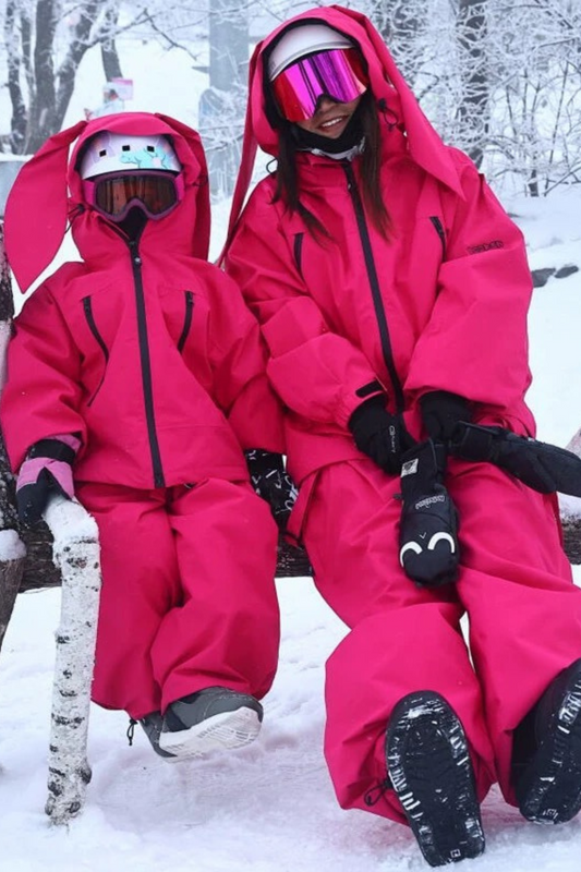 DOOKER Bunny Ear Detachable Bib Pants Snowboard Suit Set - Exile Space