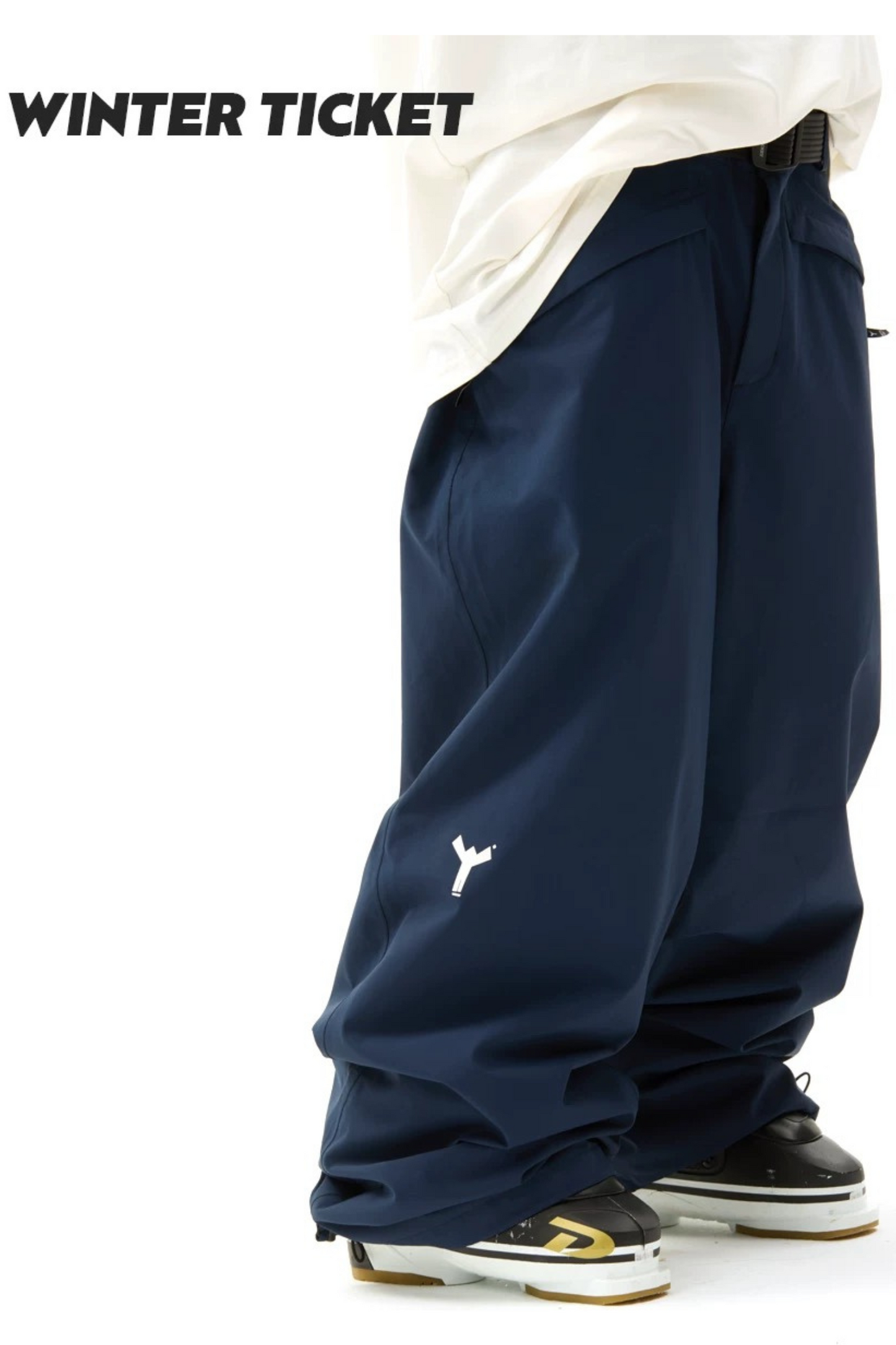 Winter Ticket Freestyle Oversize Navy Blue Snow Pants - Exile Space