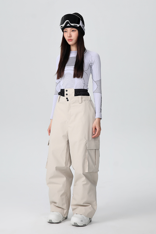SEARIPE Heavyweight Waterproof 3-Layer Fabric Snow Pants Unisex