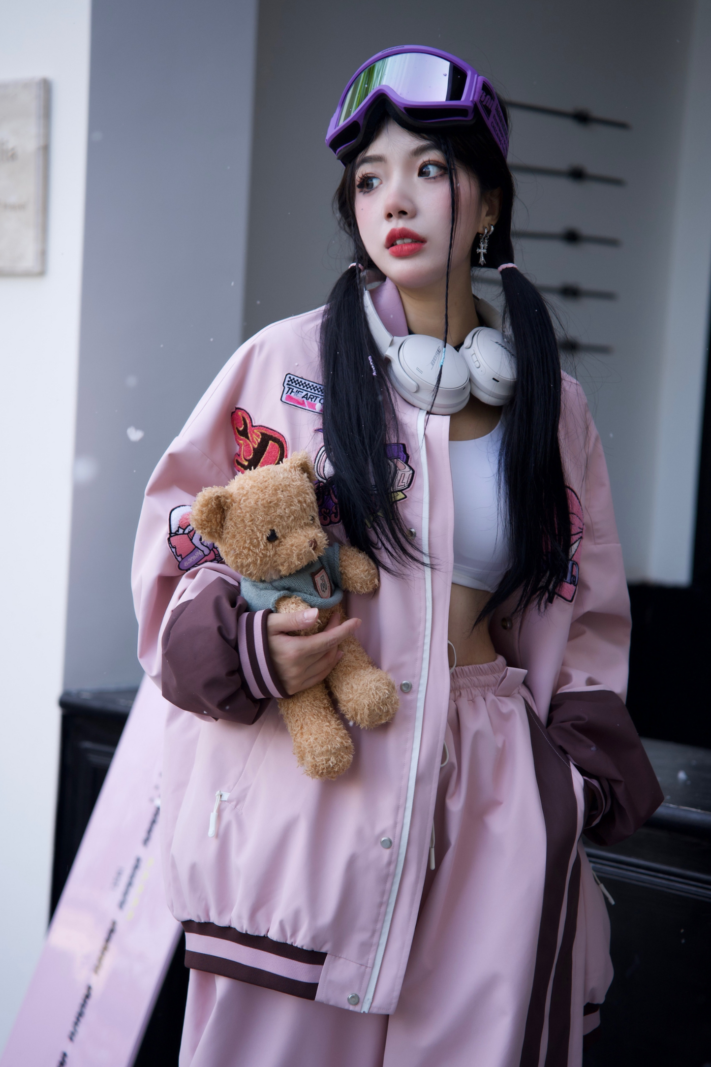 Lmdsnow23/24 Waterproof Varsity Jacket Snow Set - Exile Space