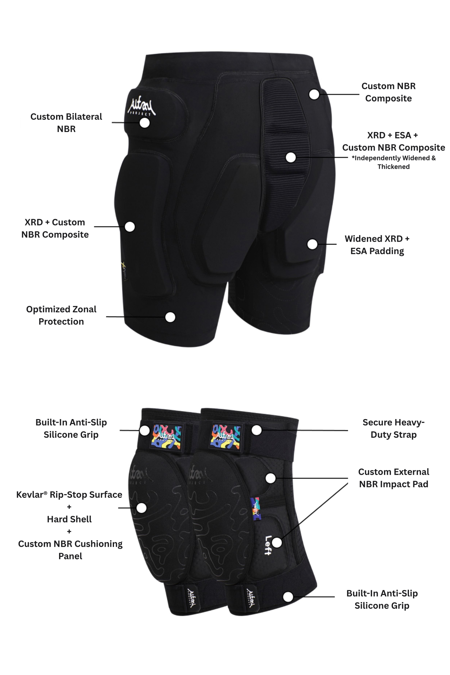 Altay Project Ski Snowboard XRD® Knee Protector
