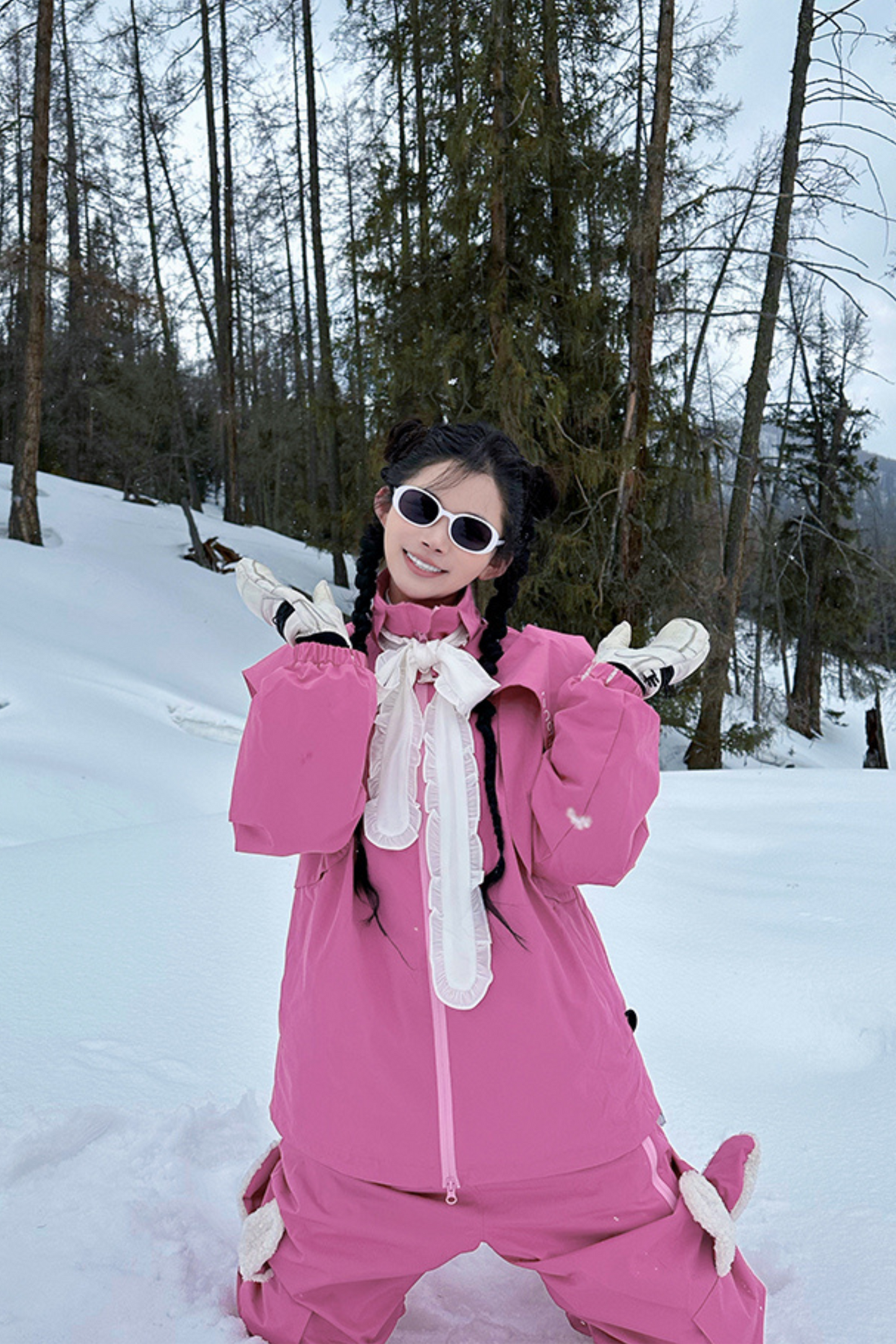 RenChill 3L Bunny Ear Two Pieces Snowsuit Set - Exile Space
