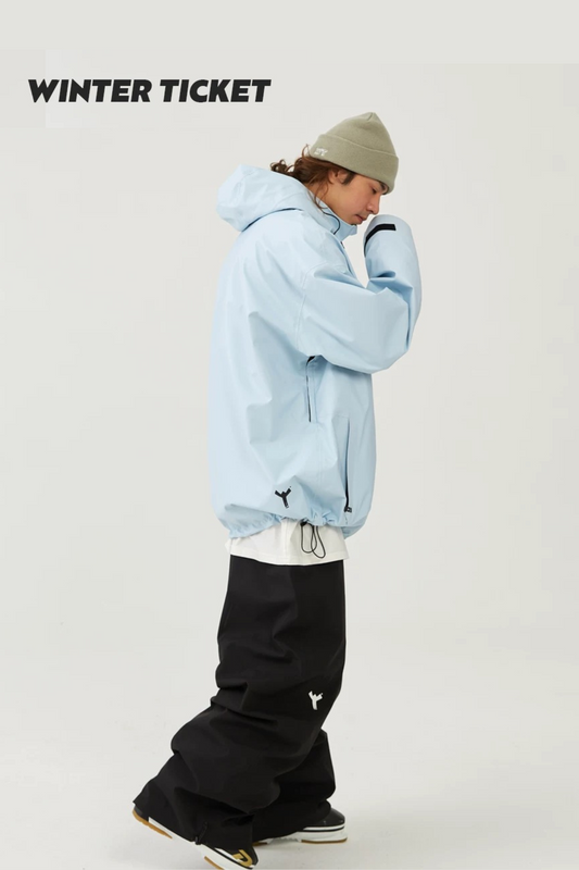 Winter Ticket 3L Freestyle Oversize Light Blue Ski Jacket - Exile Space