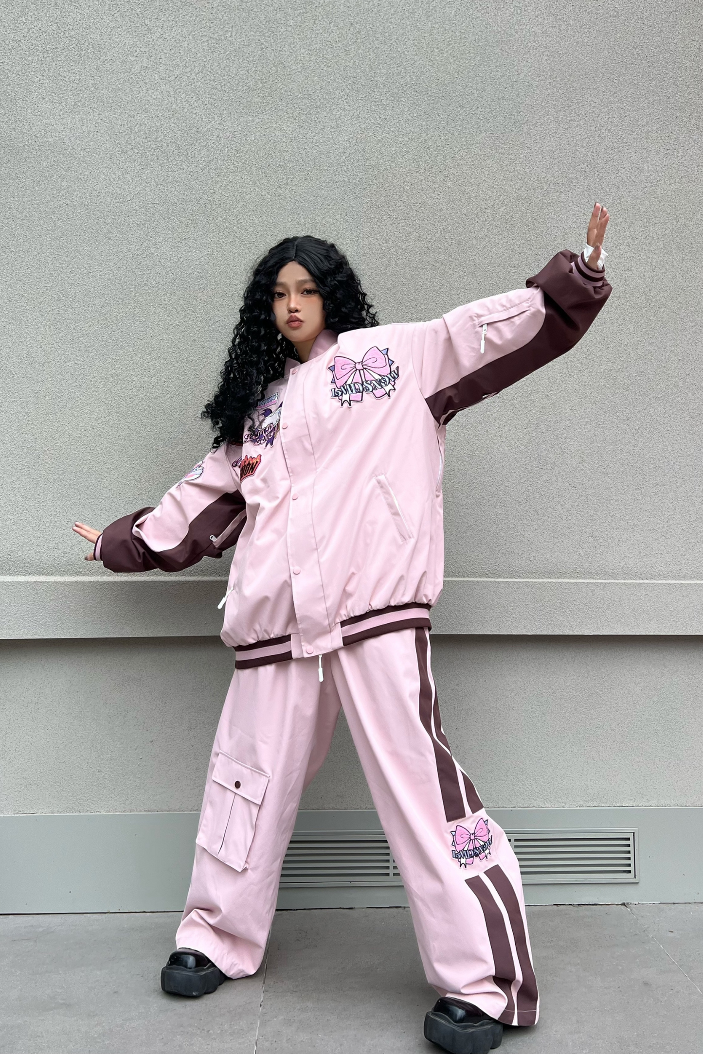 Lmdsnow23/24 Waterproof Varsity Jacket Snow Set - Exile Space