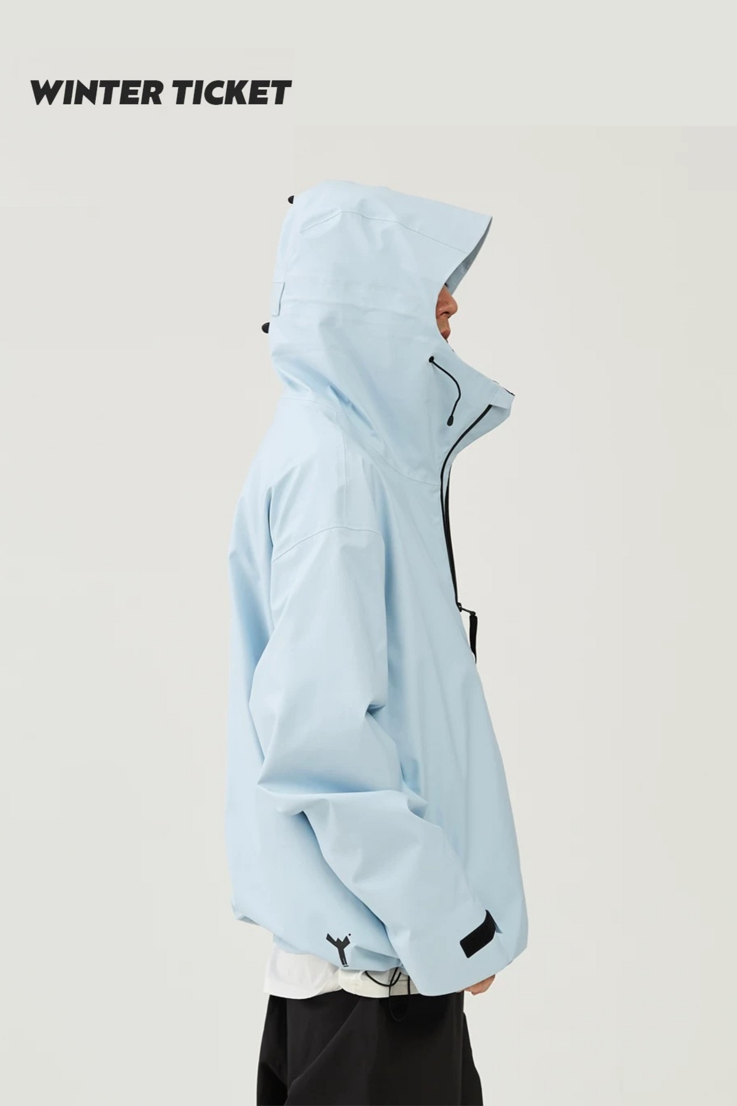 Winter Ticket 3L Freestyle Oversize Light Blue Ski Jacket - Exile Space