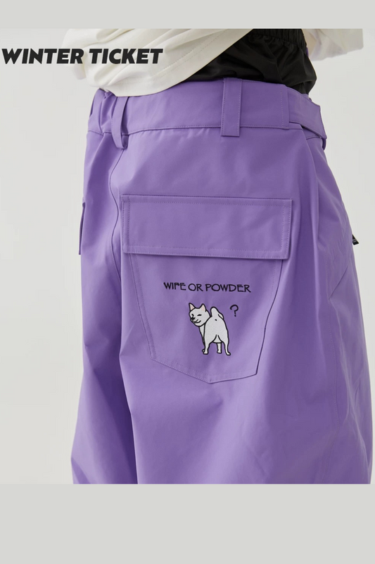 Winter Ticket Freestyle Oversize Purple Snow Pants - Exile Space