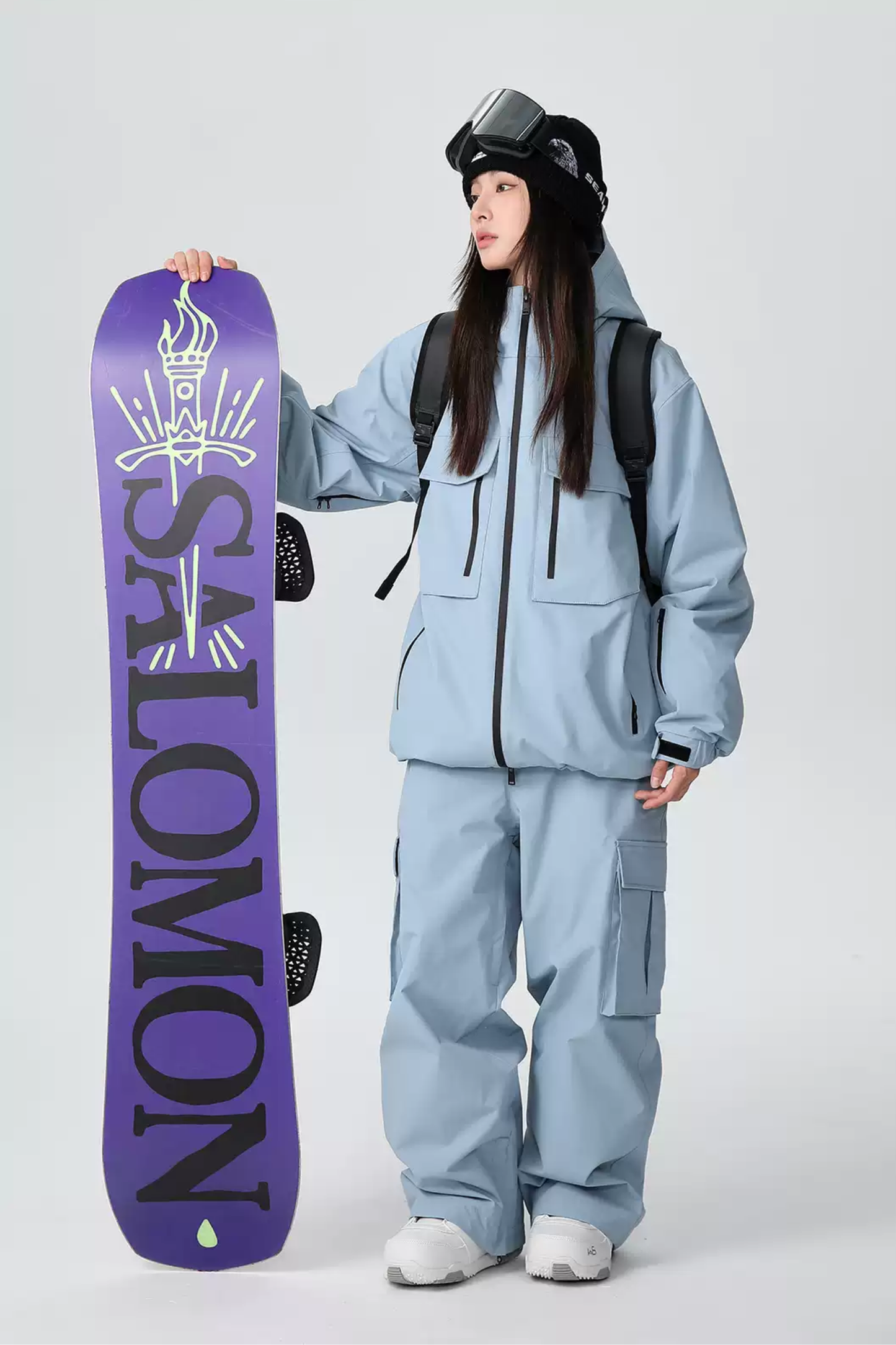 SEARIPE Heavyweight Waterproof 3-Layer Fabric Snow Pants Unisex