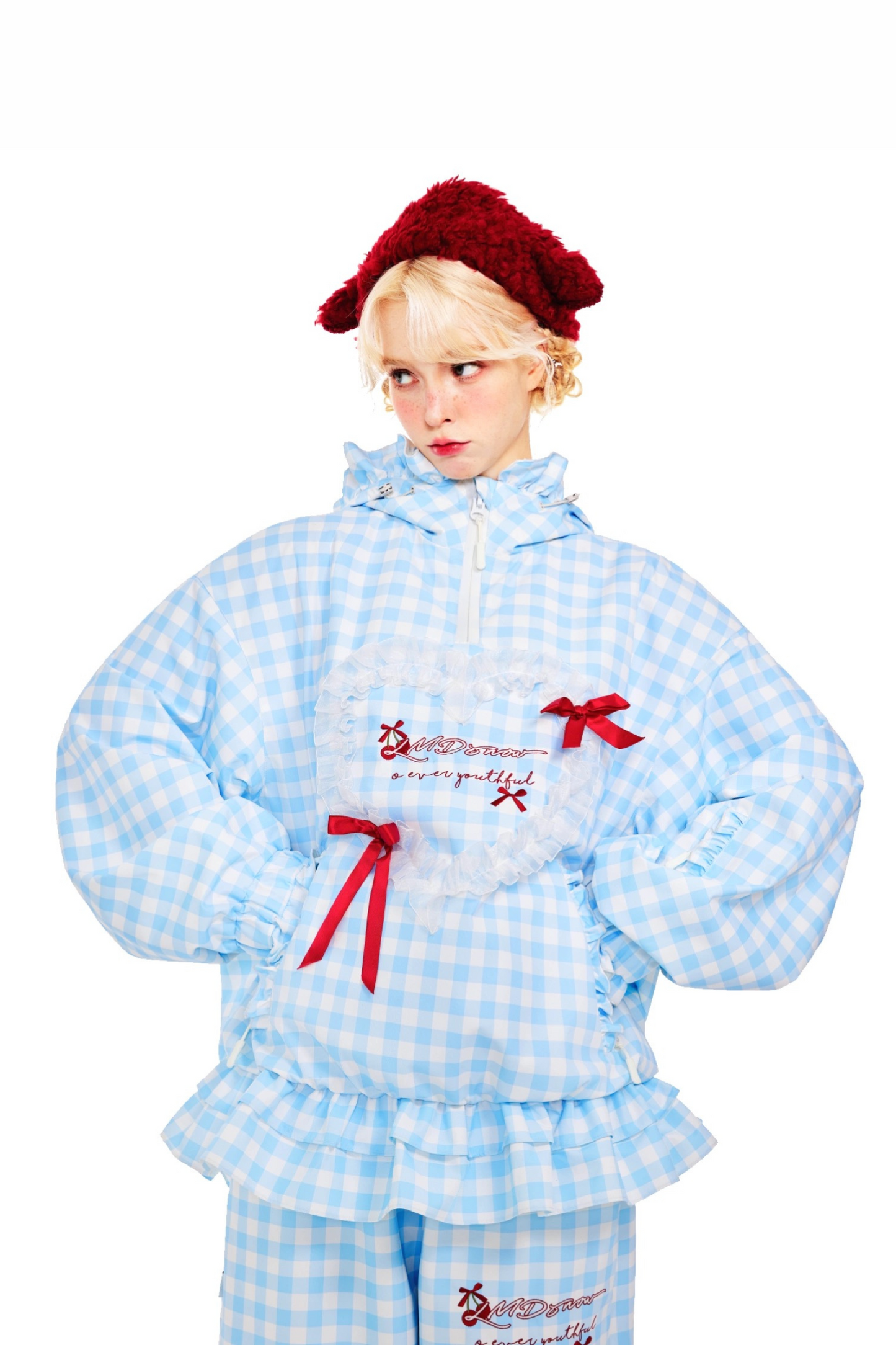 LMDSNOW 3L Blue Bow Snowboard Suit - Exile Space
