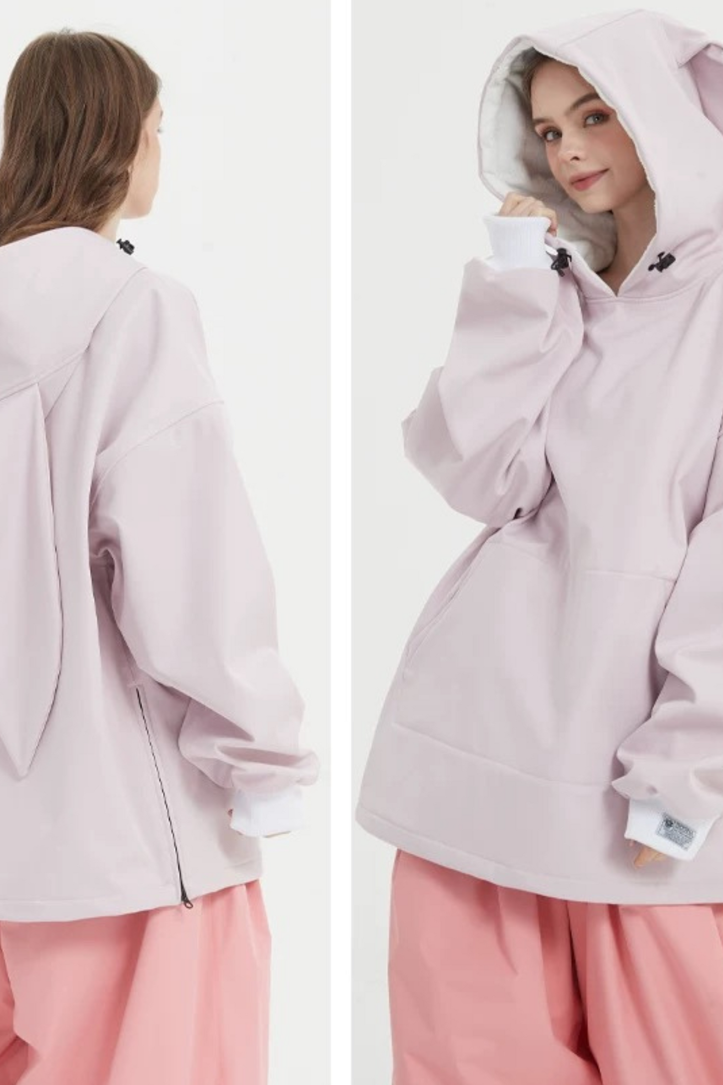DOOREK Bunny Ear Ski Snowboard Waterproof Hoodie
