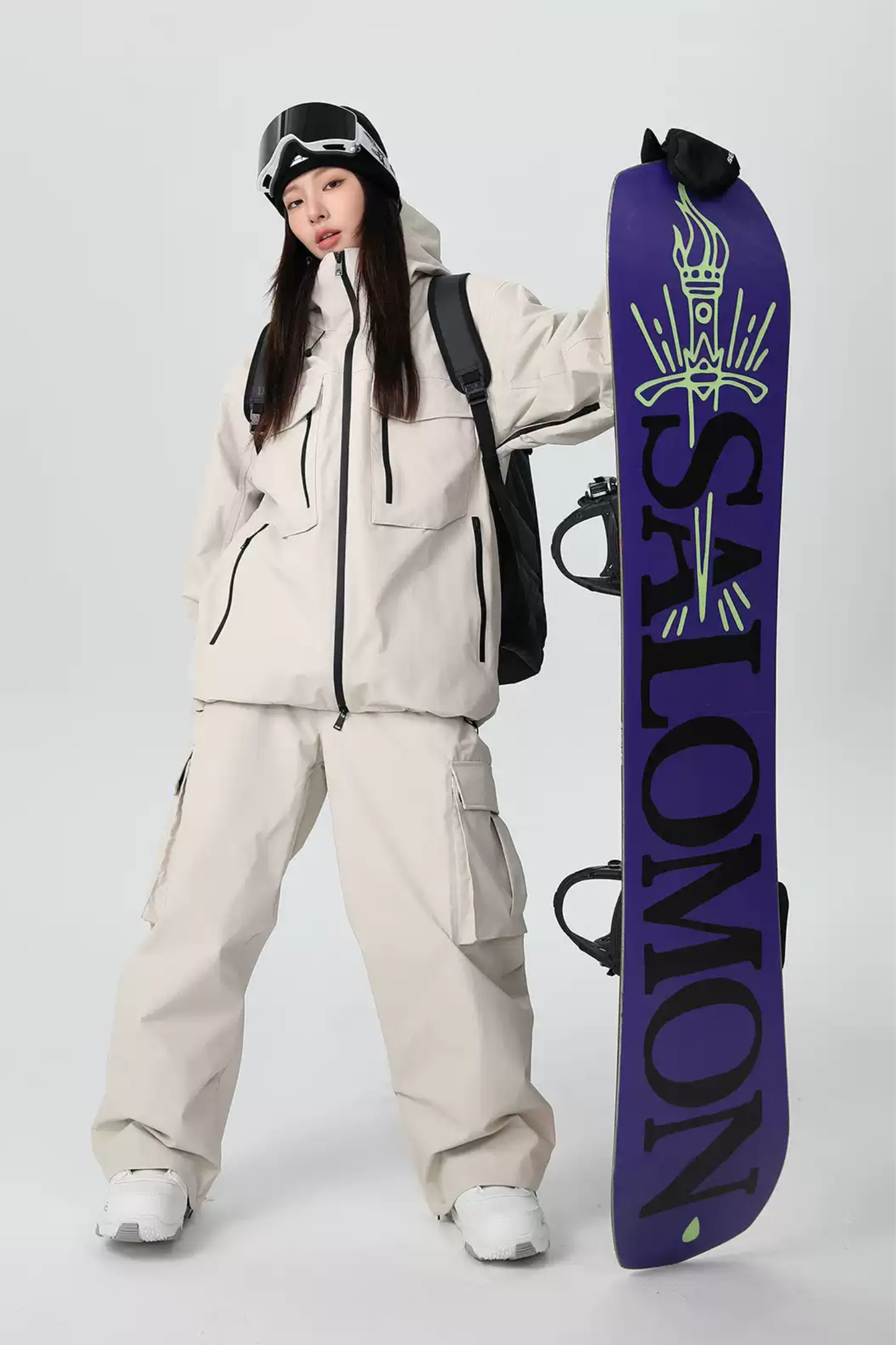 SEARIPE Heavyweight Waterproof 3-Layer Fabric Snow Pants Unisex