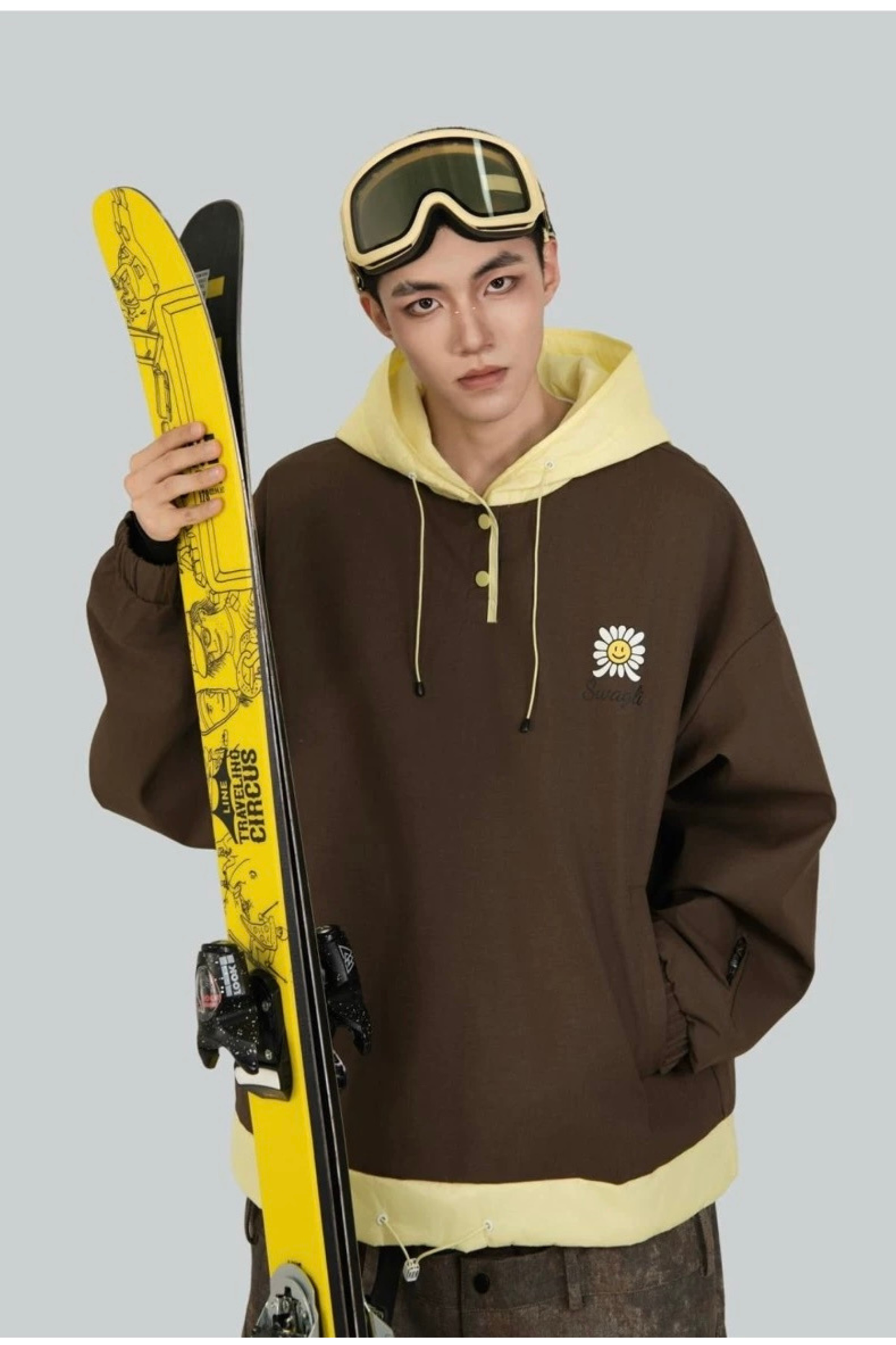 Swagli Wildflower Crew Ski Snowboard Pullover Jacket