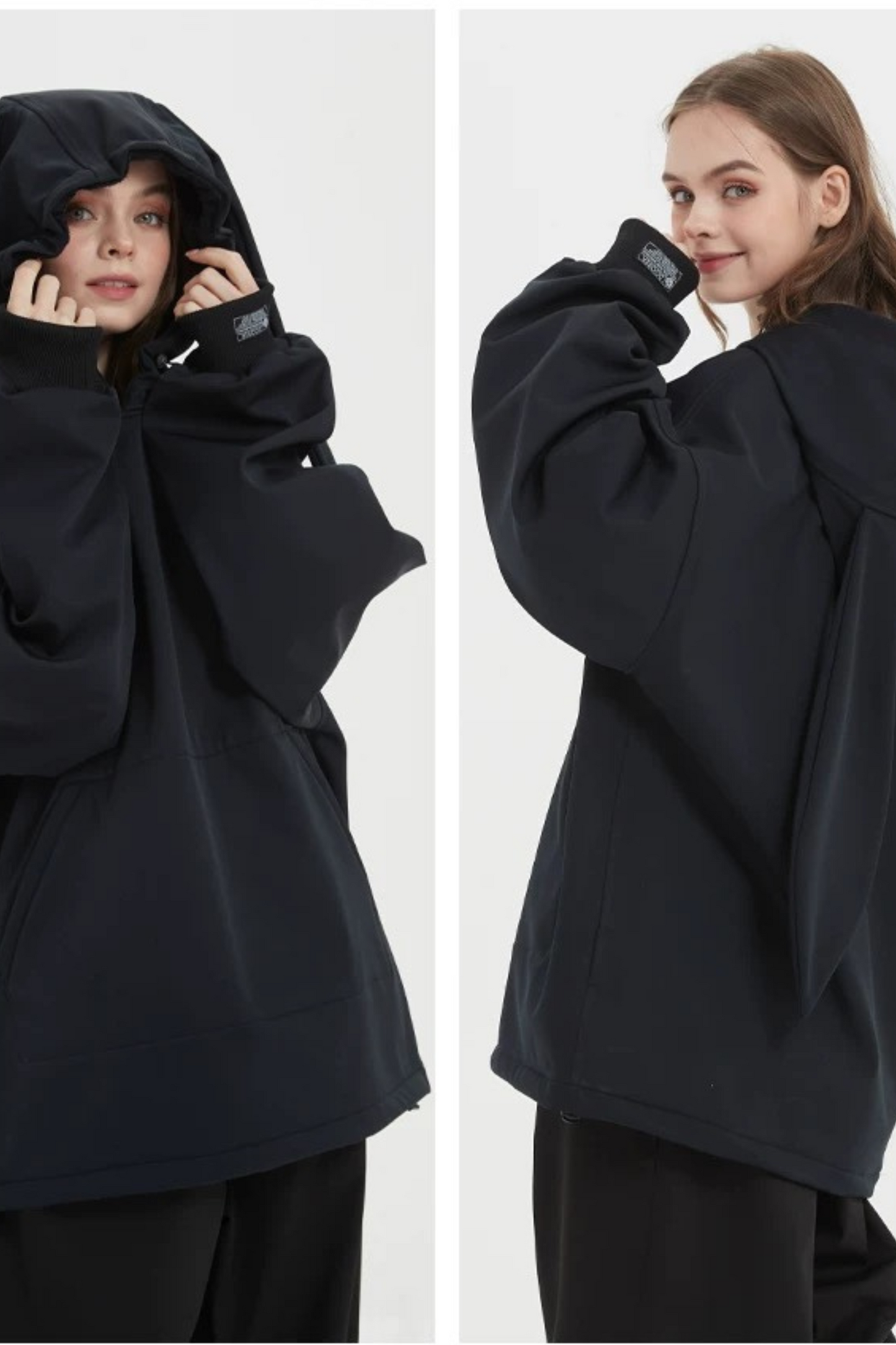 DOOREK Bunny Ear Ski Snowboard Waterproof Hoodie
