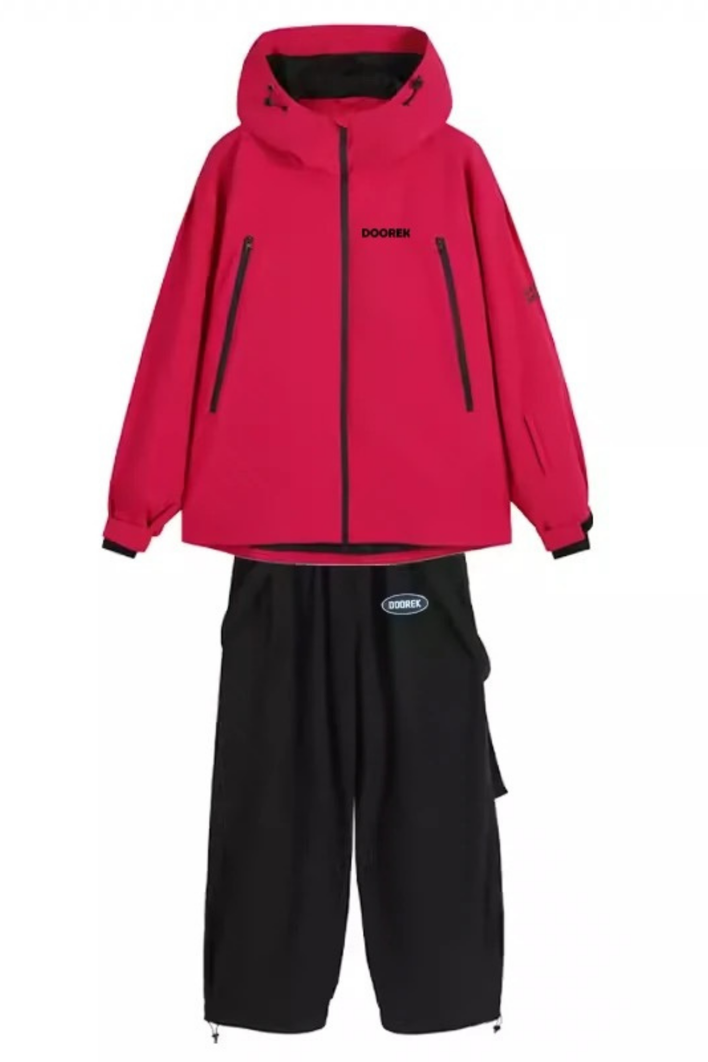 DOOKER Bunny Ear Detachable Bib Pants Snowboard Suit Set