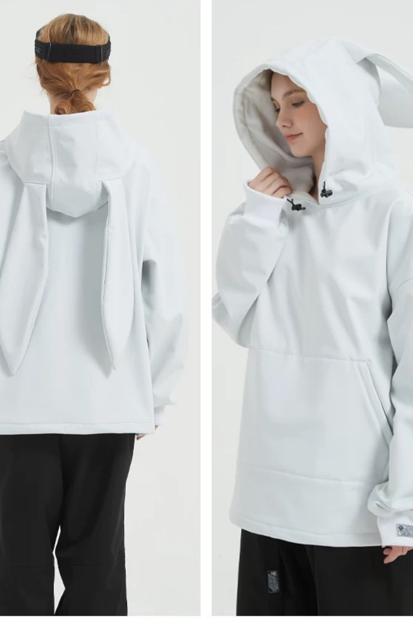 DOOREK Bunny Ear Ski Snowboard Waterproof Hoodie