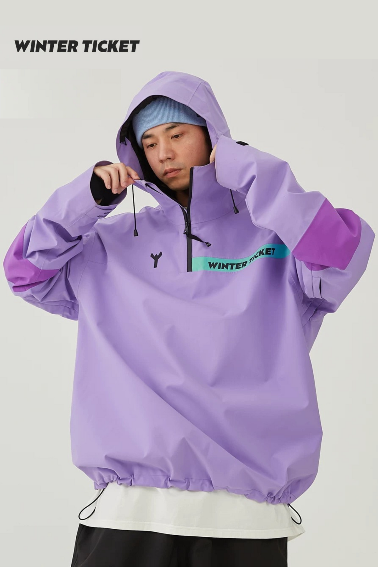 Winter Ticket Freestyle Oversize Snow Hoodie - Exile Space