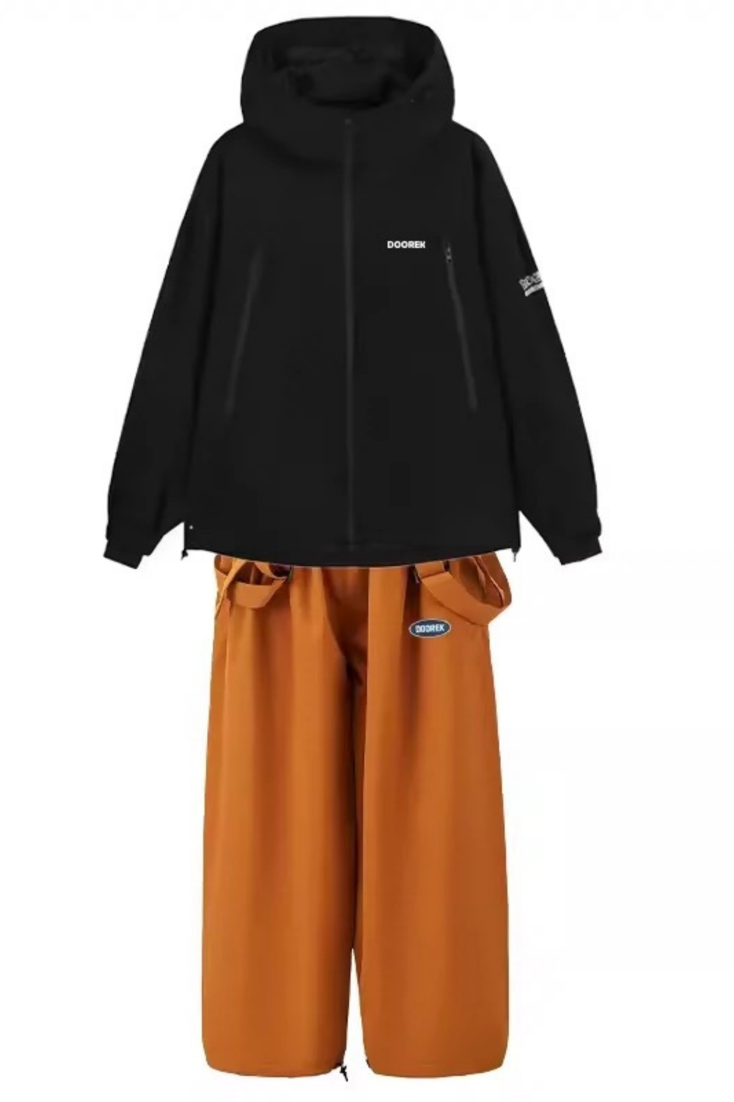 DOOKER Bunny Ear Detachable Bib Pants Snowboard Suit Set