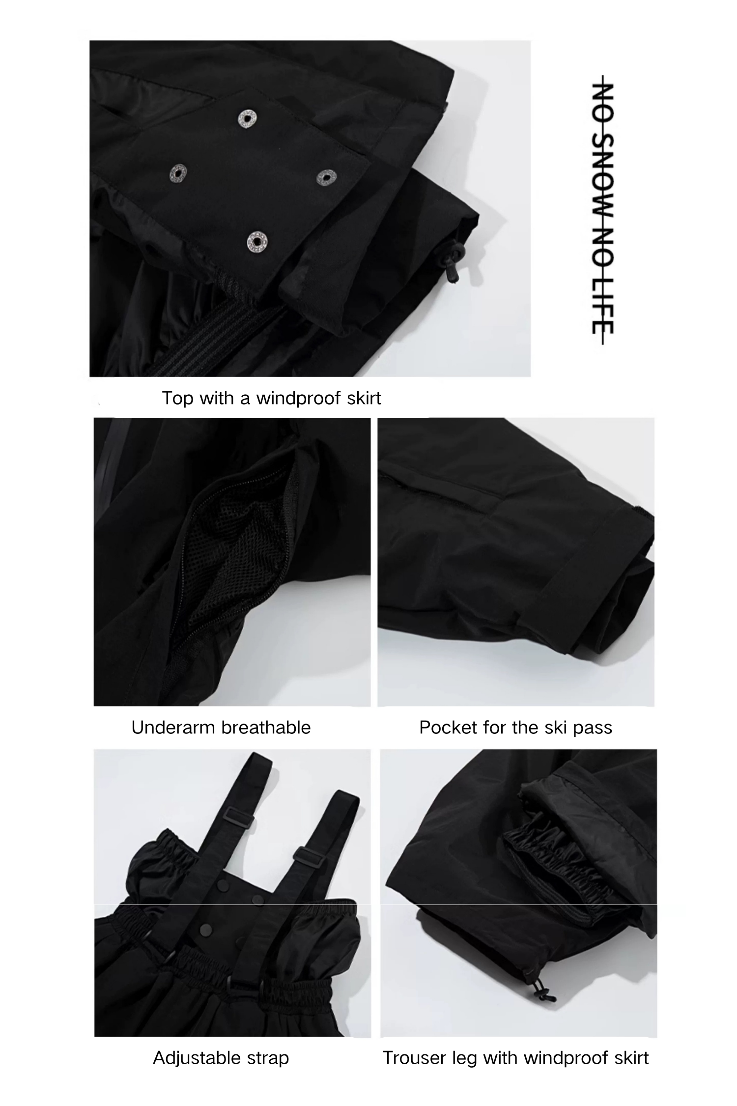 DOOREK Kids 3L Waterproof Ski Snowboard Suit Set - Exile Space