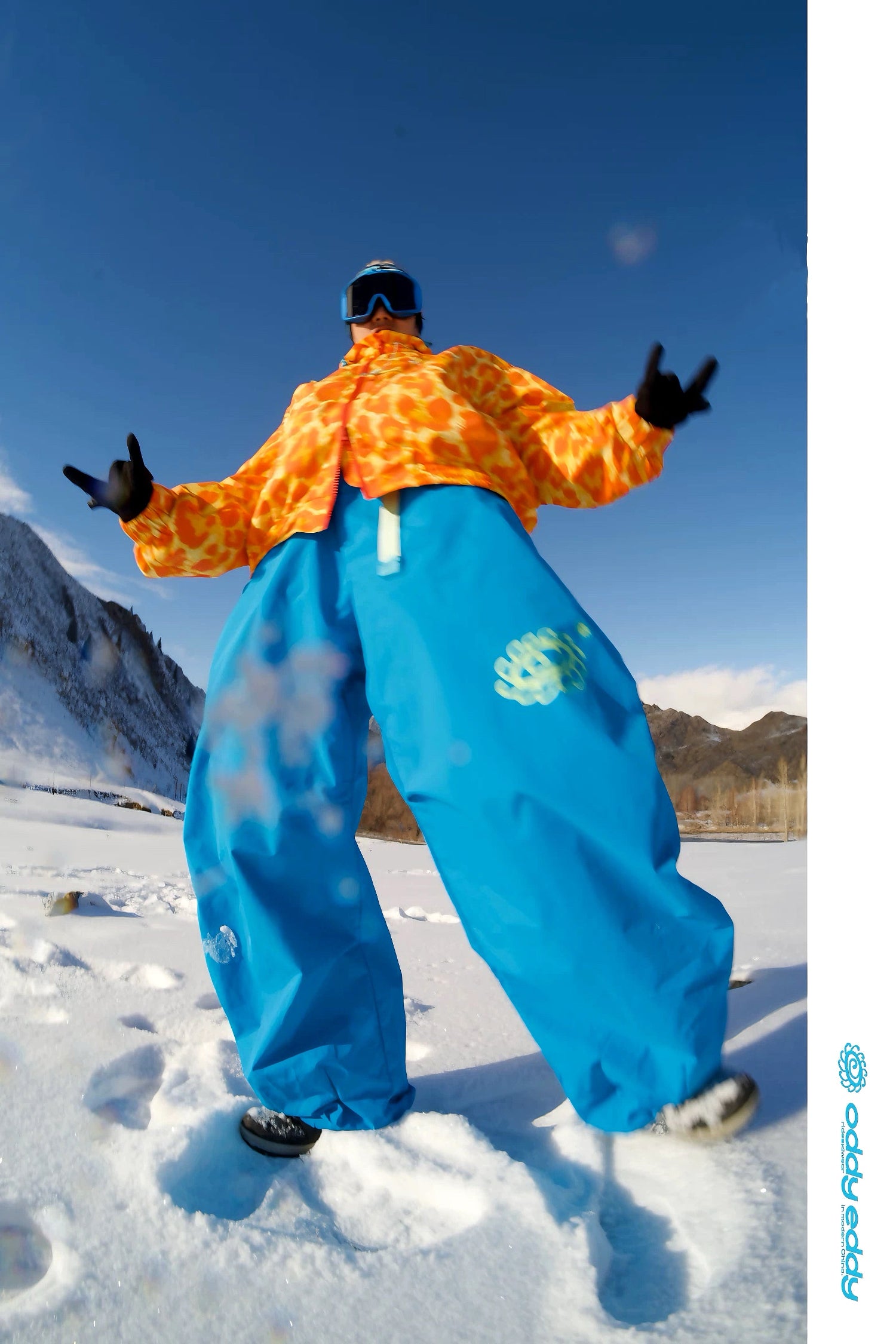 OddyEddy Zima Blue Baggy Snowboard Pants- Unisex – Exile Space
