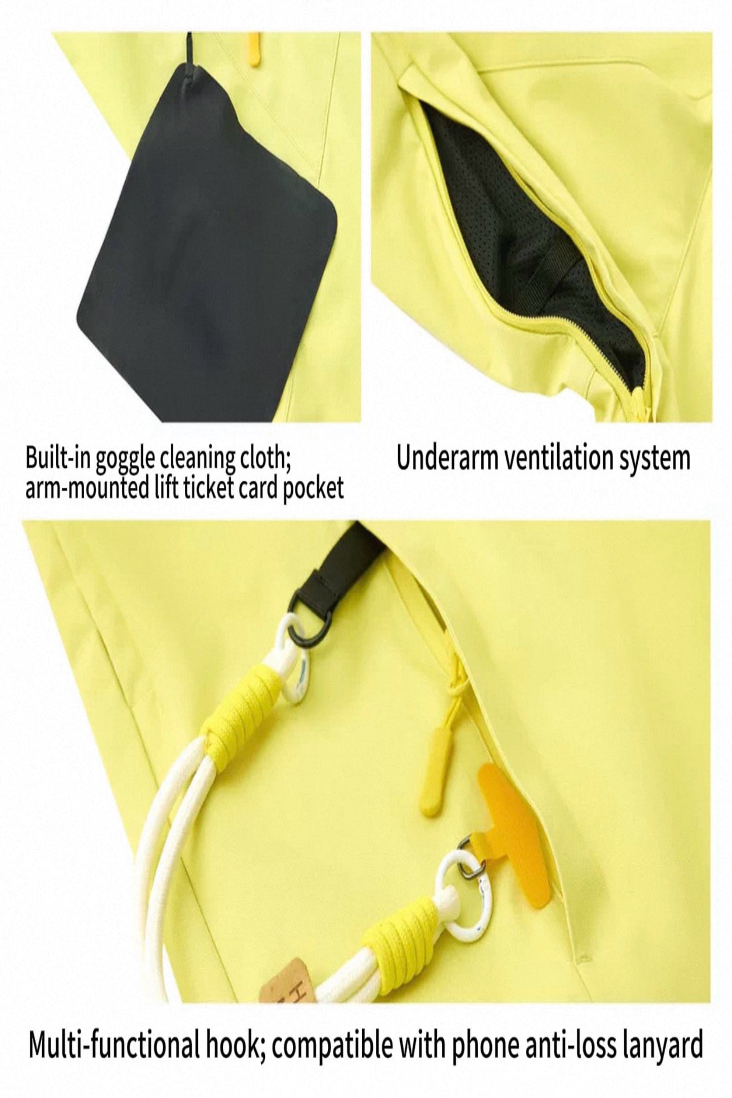 Positibeety 3L Honeybee Ski Snowboard Jacket