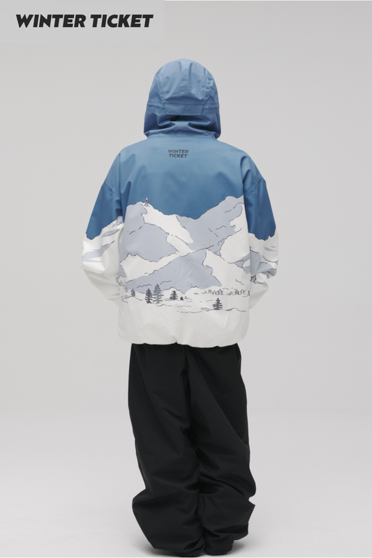 Winter Ticket 3L Freestyle Oversize Mountain Ski Jacket Unisex - Exile Space