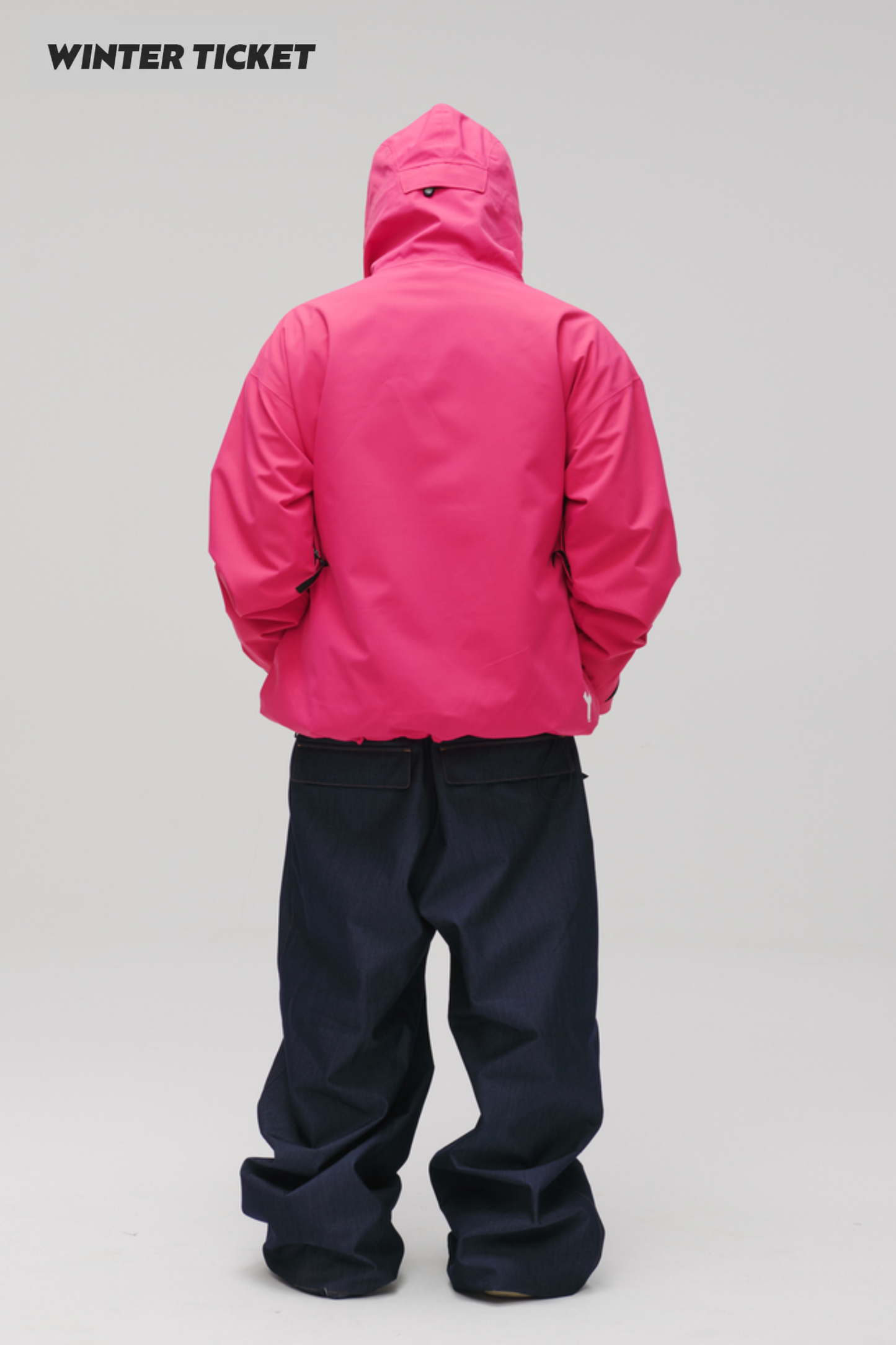 Winter Ticket 3L Freestyle Oversize Red Rose Ski Jacket Unisex - Exile Space