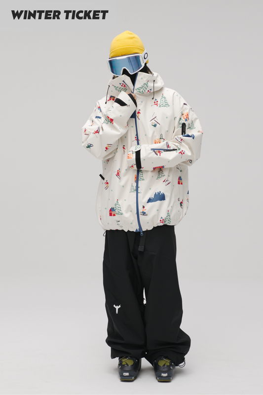 Winter Ticket 3L Freestyle Oversize Winter Fun Ski Jacket Unisex - Exile Space