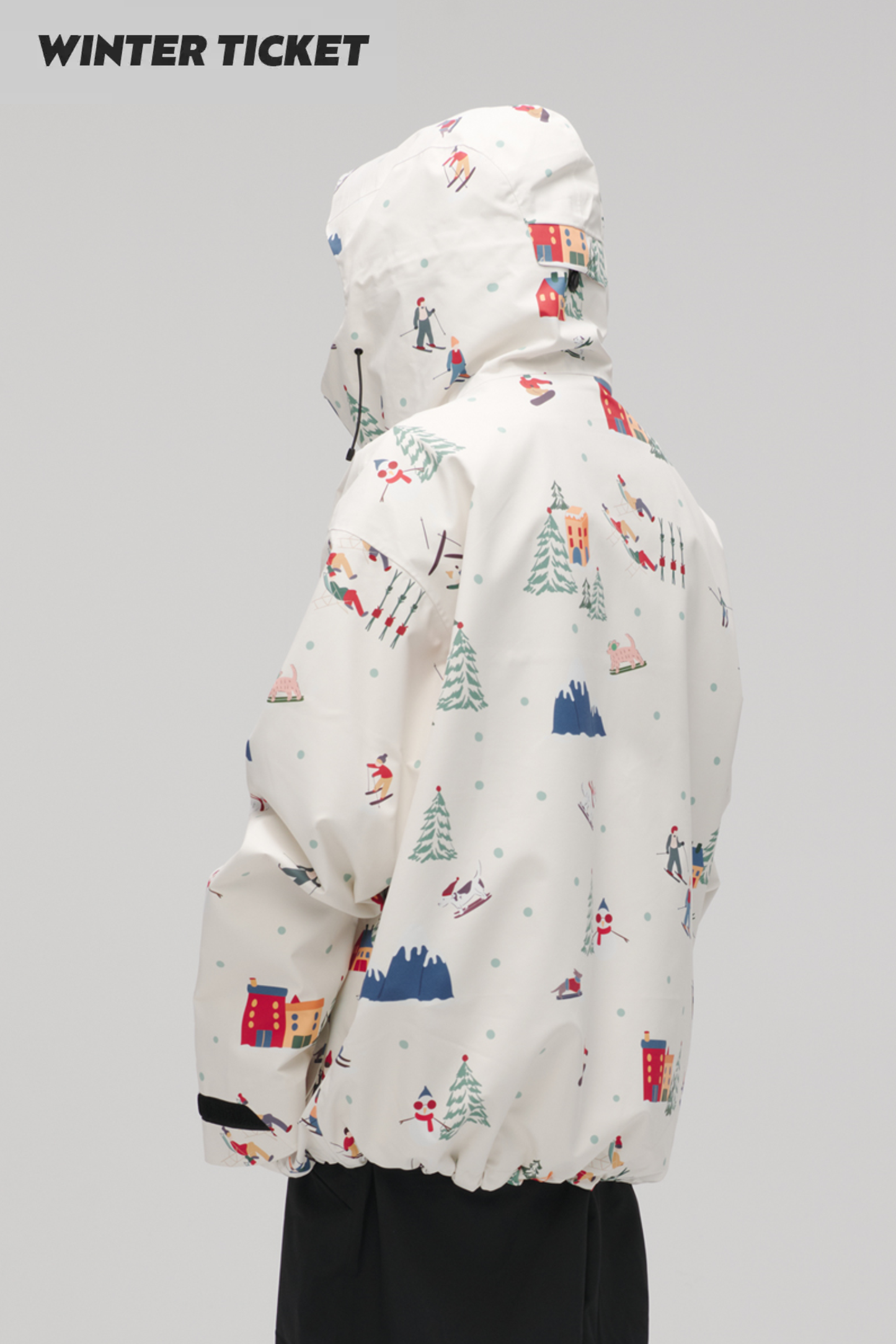 Winter Ticket 3L Freestyle Oversize Winter Fun Ski Jacket Unisex - Exile Space