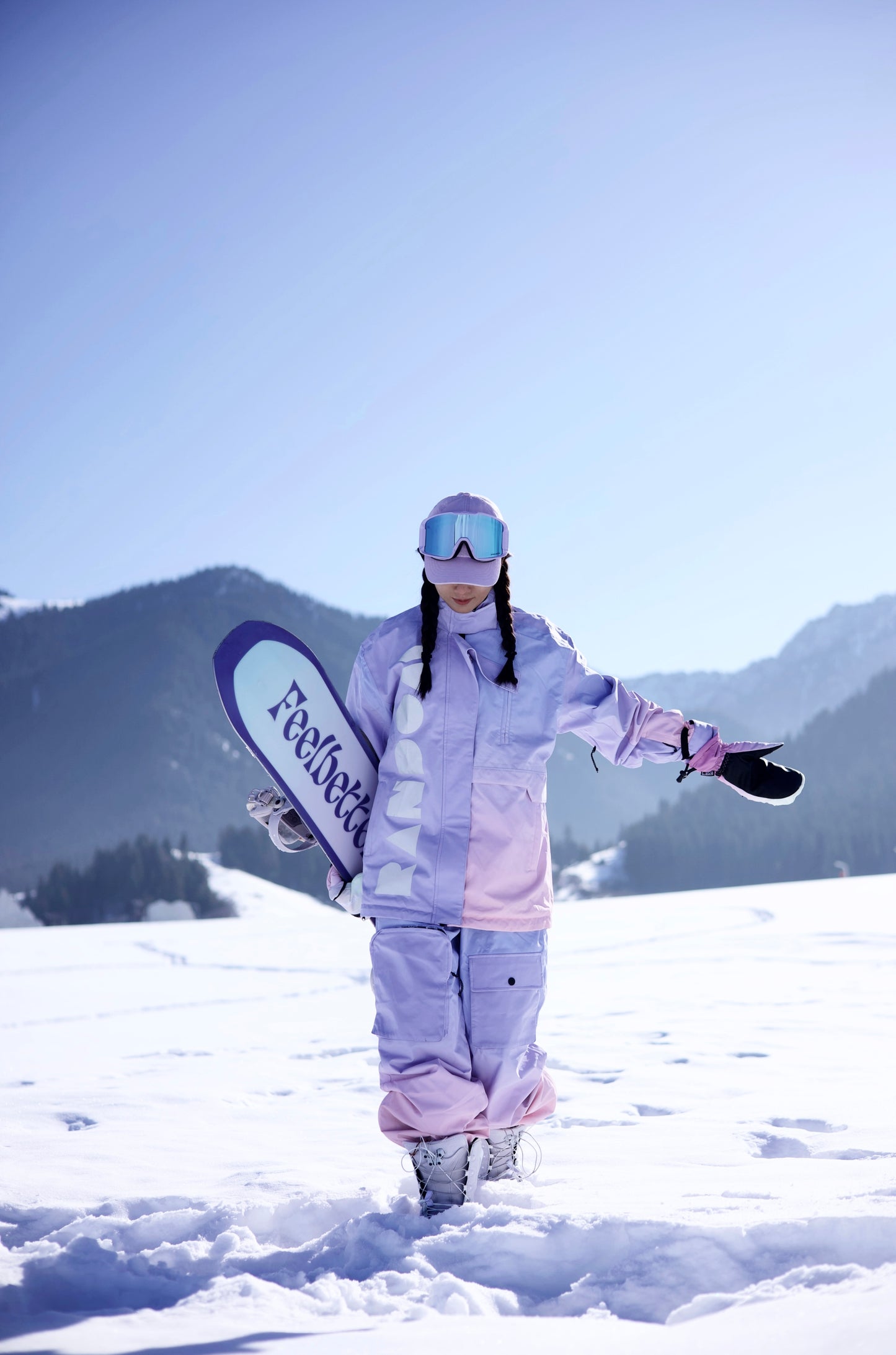RandomPow Gradient Pink Snow Pants - Exile Space
