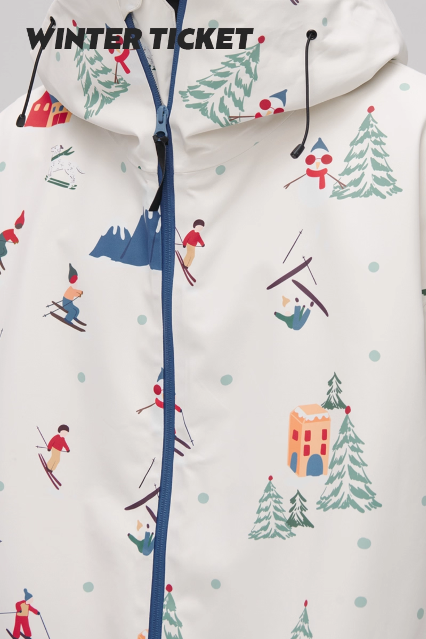 Winter Ticket 3L Freestyle Oversize Winter Fun Ski Jacket Unisex - Exile Space