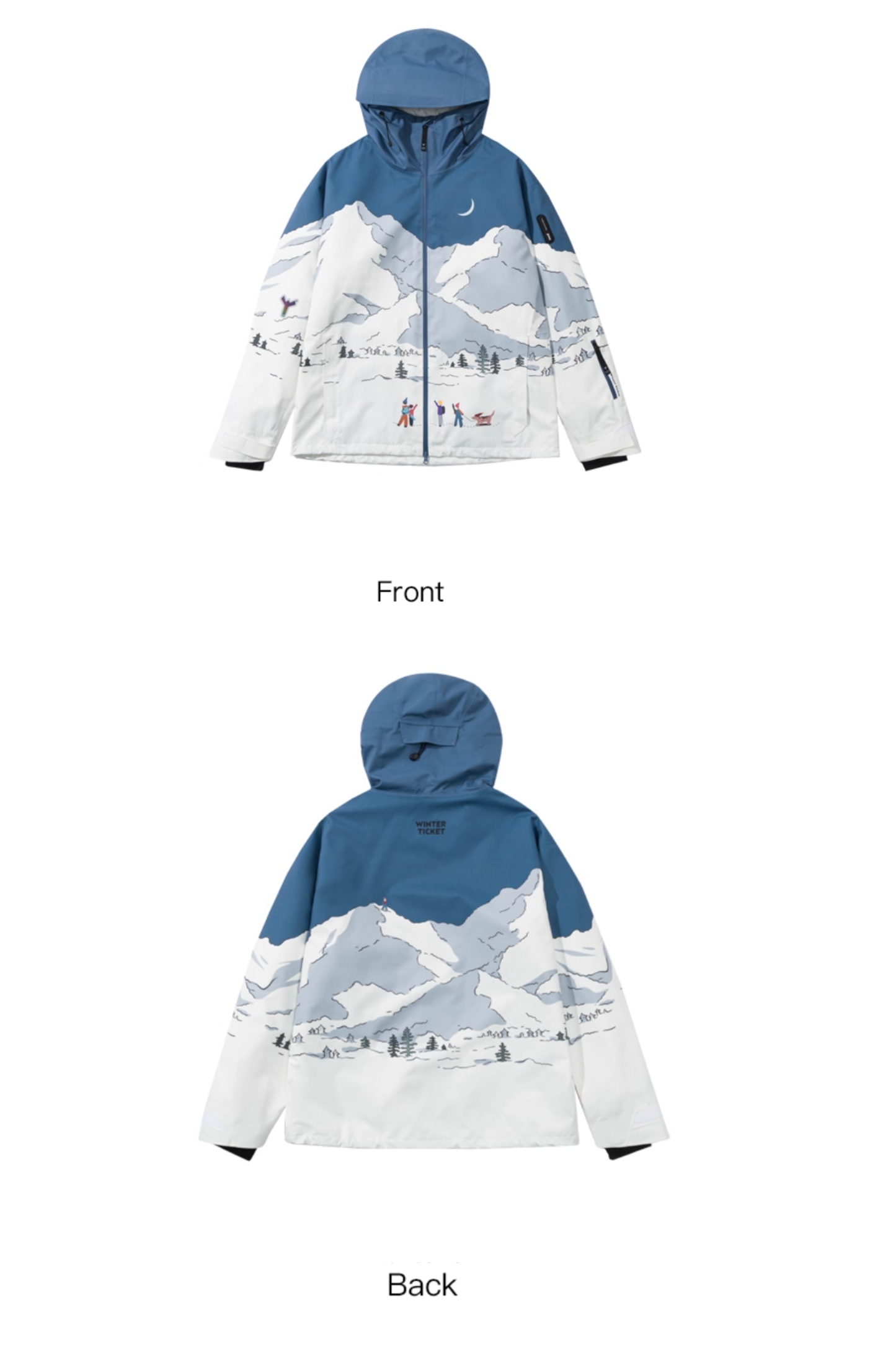 Winter Ticket 3L Freestyle Oversize Mountain Ski Jacket Unisex - Exile Space