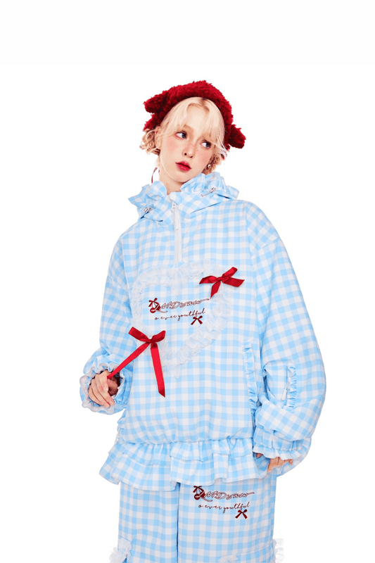 LMDSNOW Women's 3L Blue Bow Snowboard Jacket and Pants Set