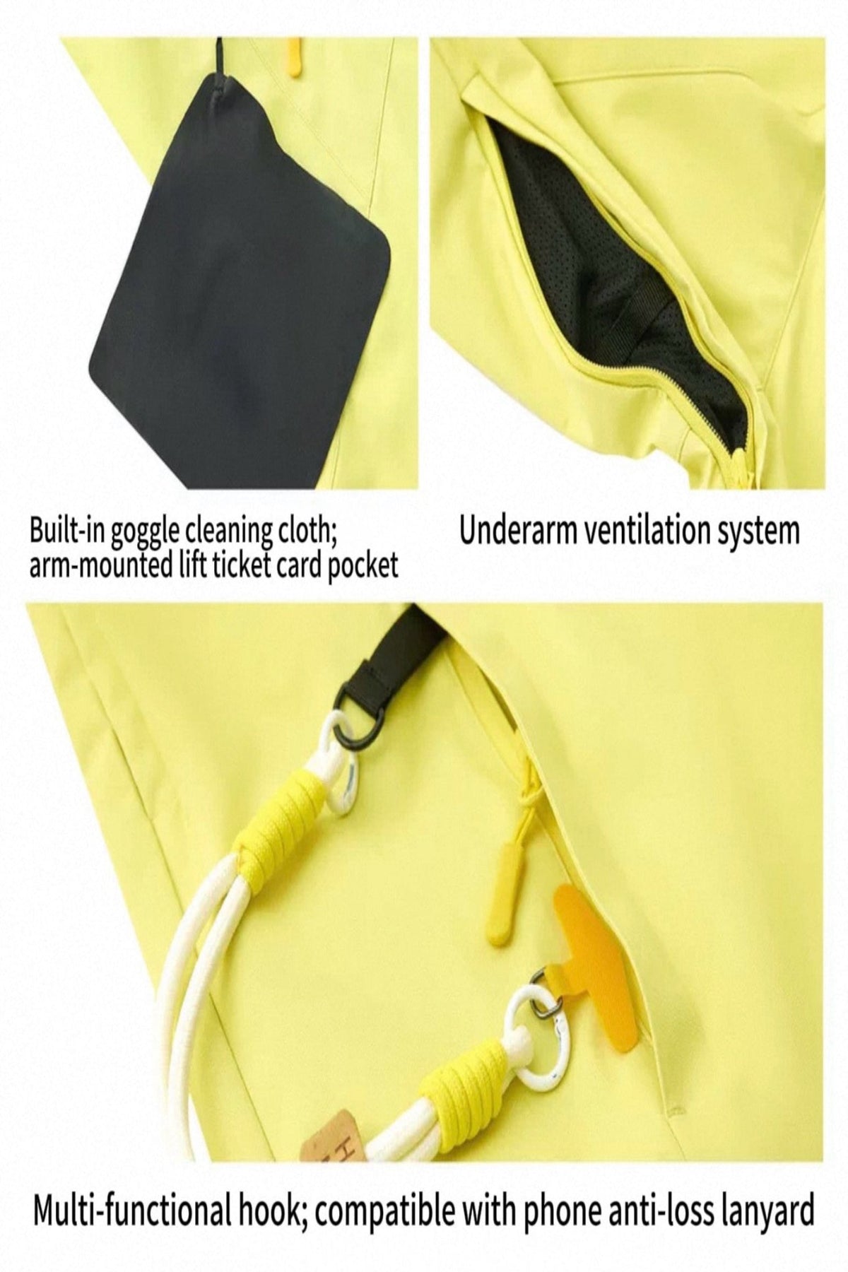Positibeety 3L Honeybee Ski Snowboard Jacket