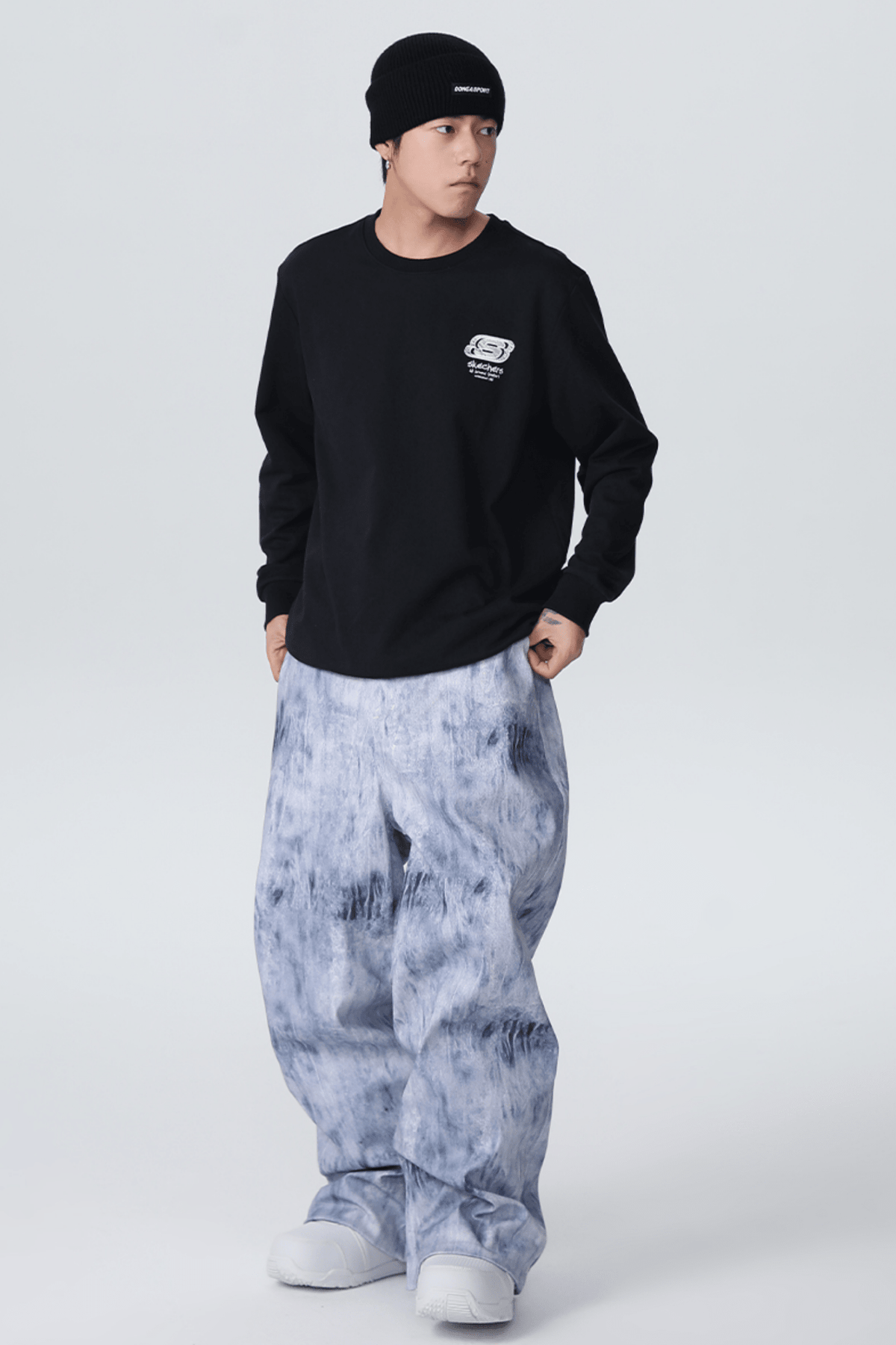 SEARIPE Loose-Fit Denim Snow Jacket and Pants Set Unisex