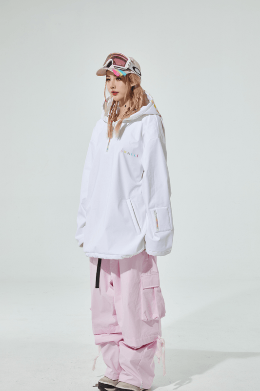 SwagLi Unisex Rainbow Snow Hoodie