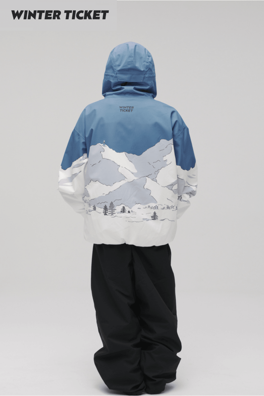Winter Ticket 3L Freestyle Oversize Mountain Ski Jacket Unisex