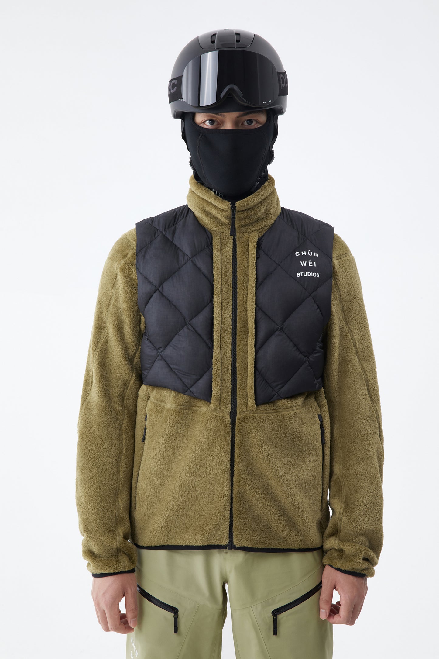 SHUNWEI STUDIO 2-In-1 Fleece Jacket exile space olive