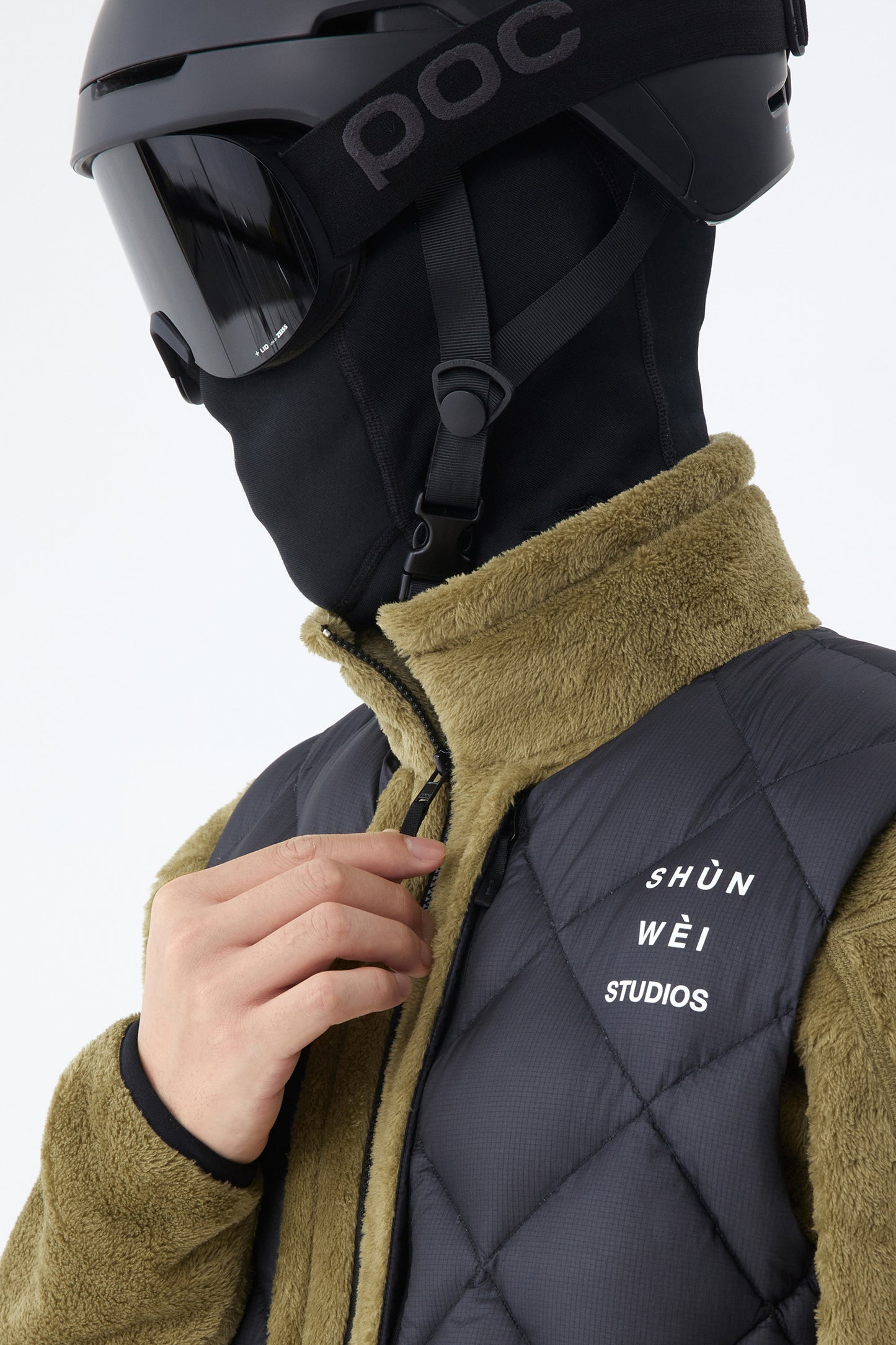 SHUNWEI STUDIO 2-In-1 Fleece Jacket exile space olive