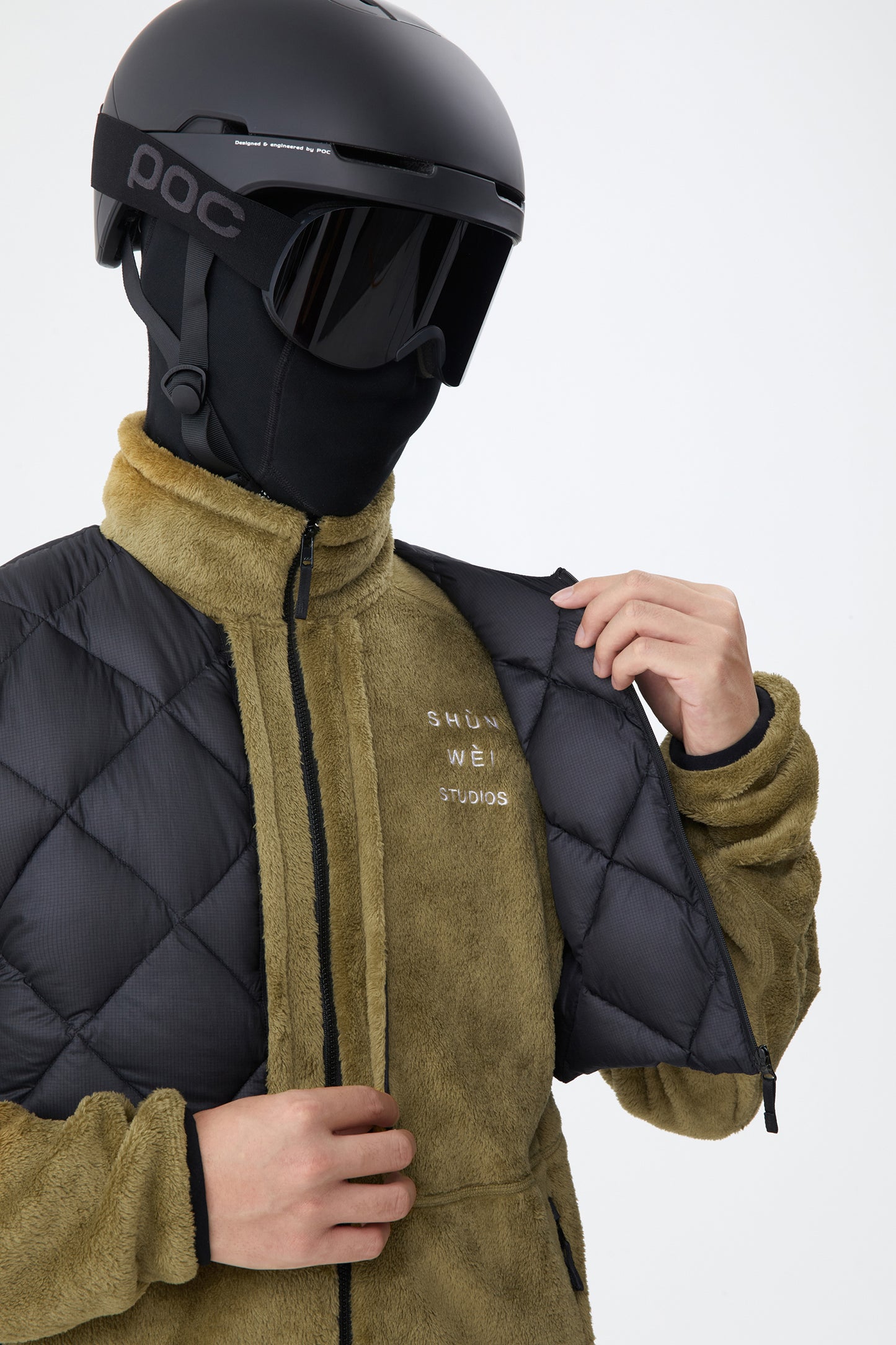 SHUNWEI STUDIO 2-In-1 Fleece Jacket exile space olive