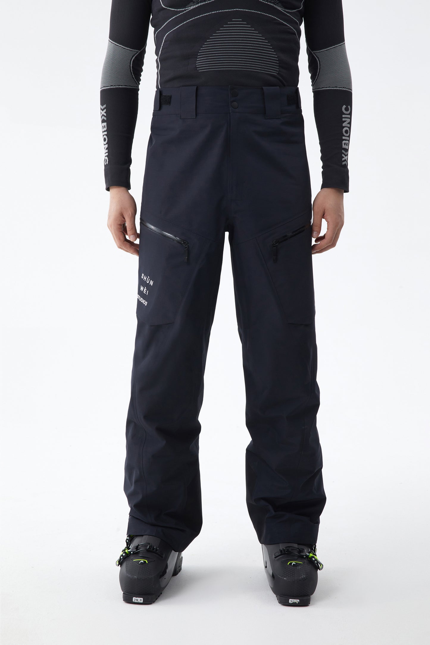 SHUNWEI STUDIO 3L SNOW PANTS exile space black