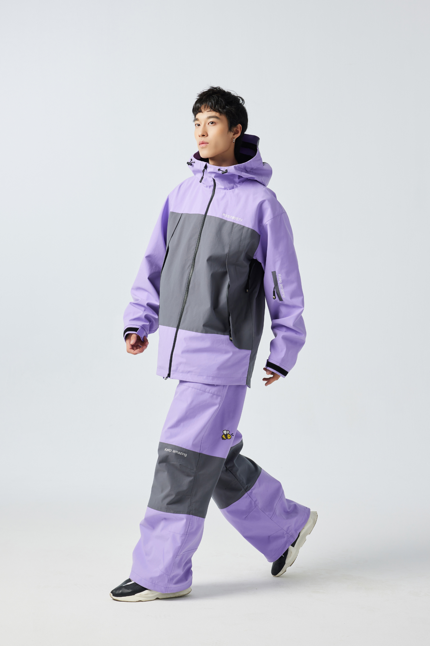 Positibeety 3L Purple Snow Jacket - Exile Space