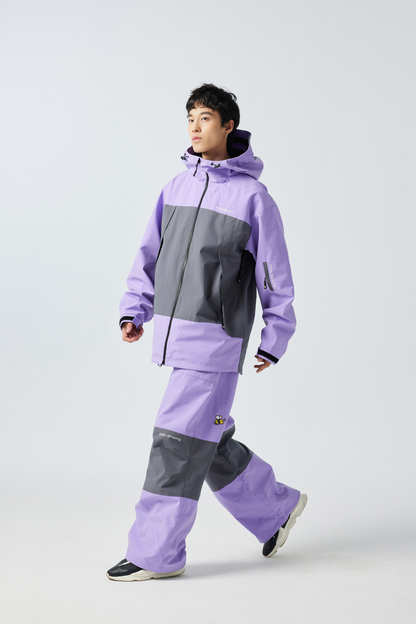 Positibeety 3L Purple Snow Pants - Exile Space