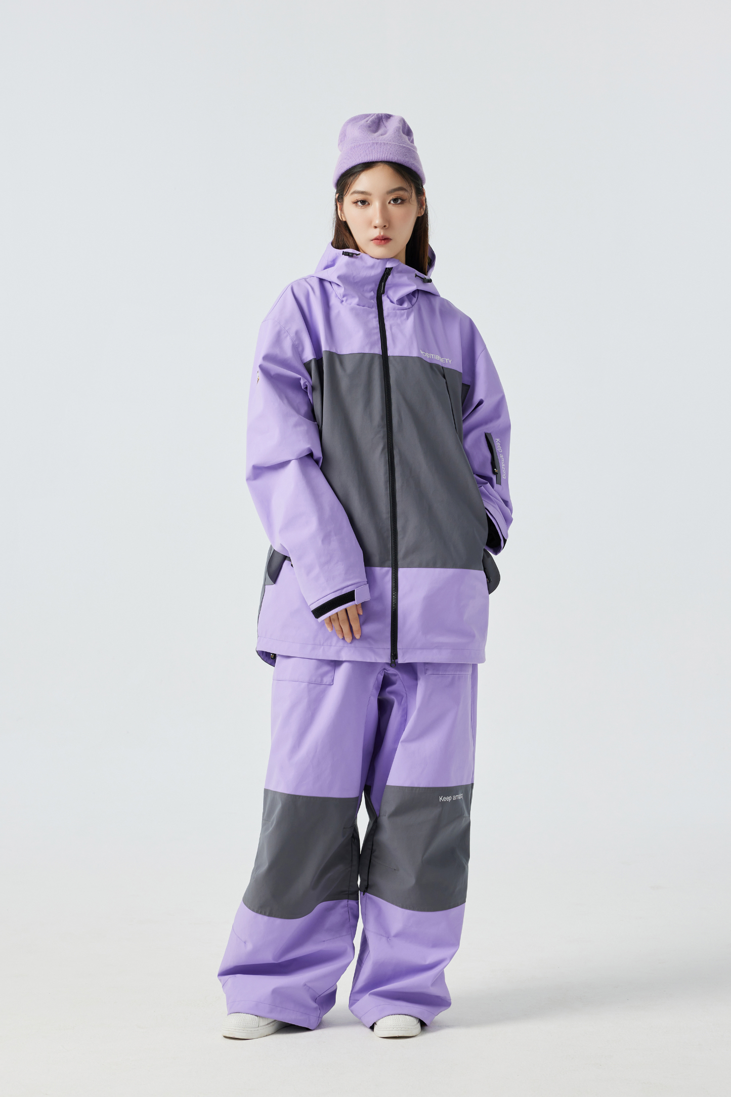 Positibeety 3L Purple Snow Jacket - Exile Space