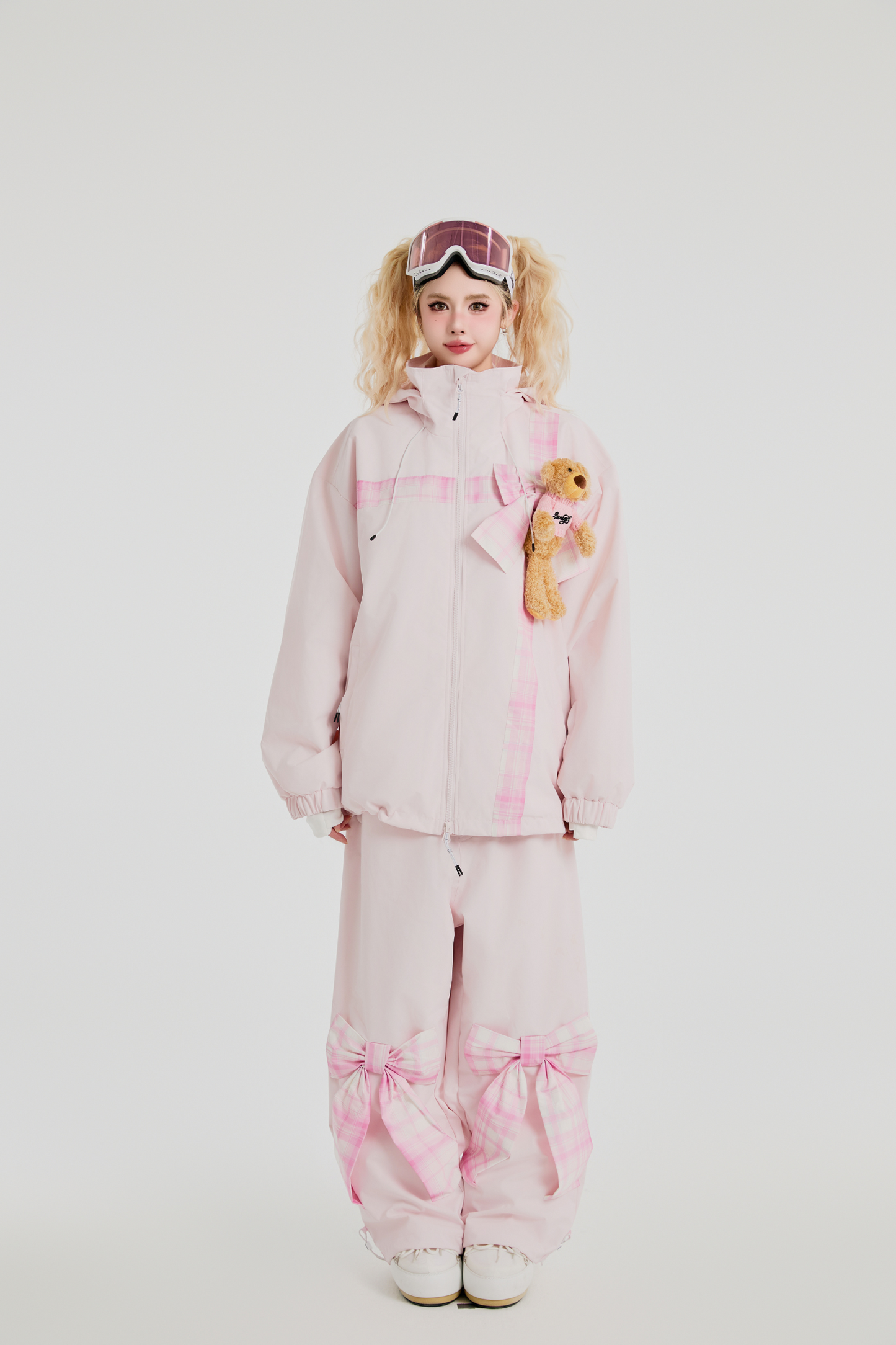 SwagLi Teddy Bear Bow Snowsuit