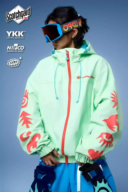 OddyEddy Mint Drip Snowboard Ski Jacket - Unisex, Pre-Order