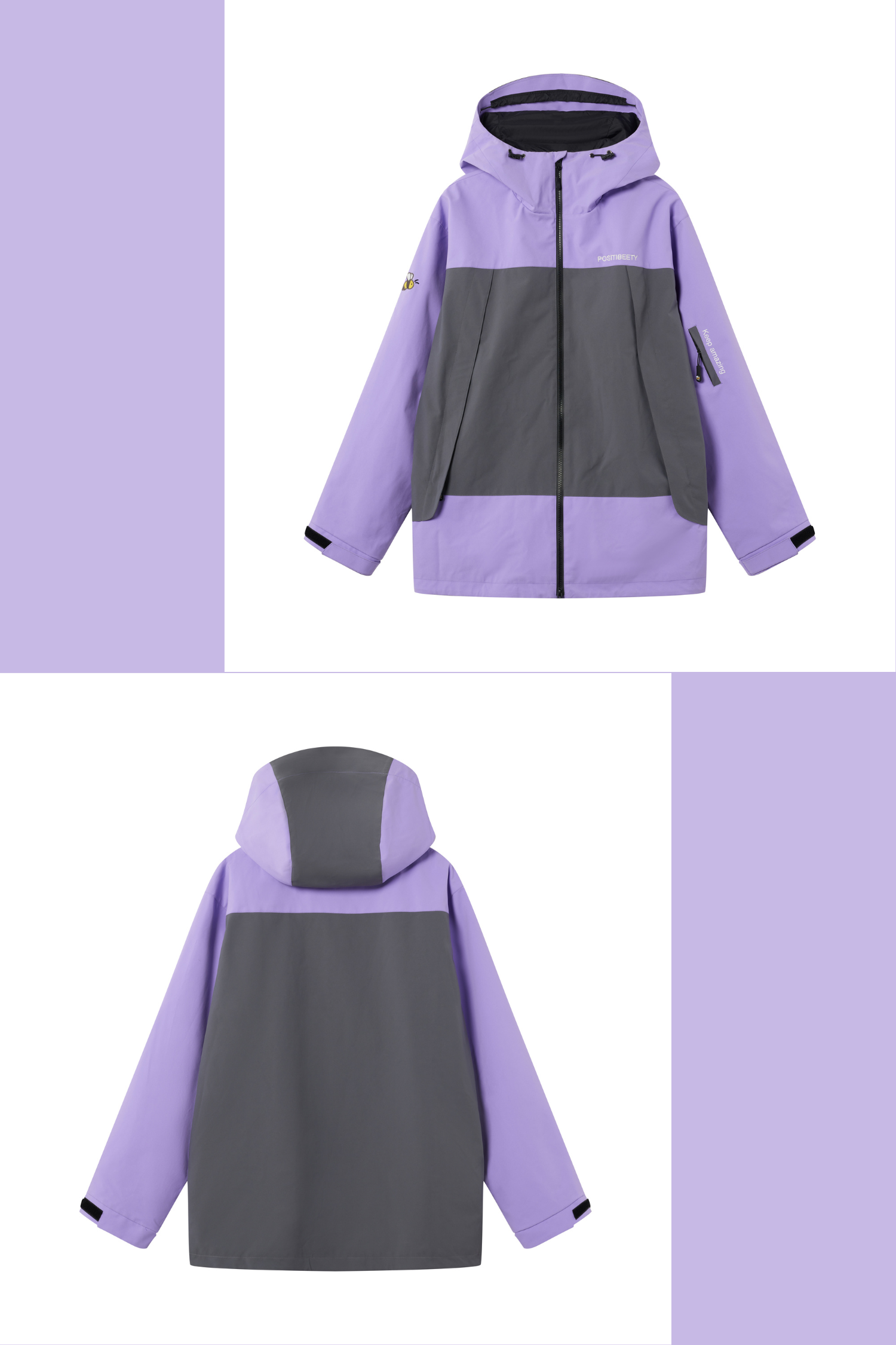 Positibeety 3L Purple Two-Piece Set - Exile Space