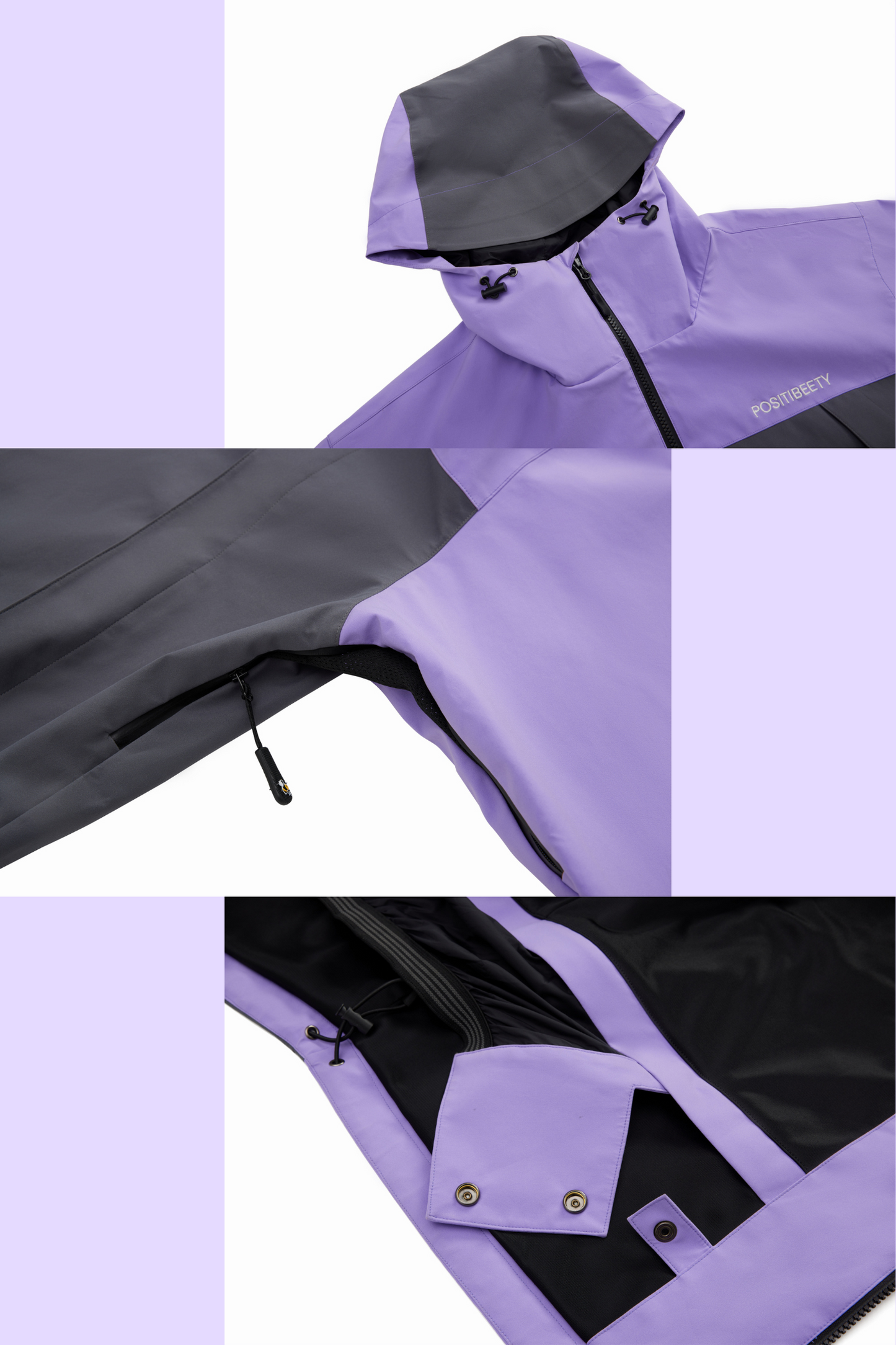 Positibeety 3L Purple Snow Jacket - Exile Space